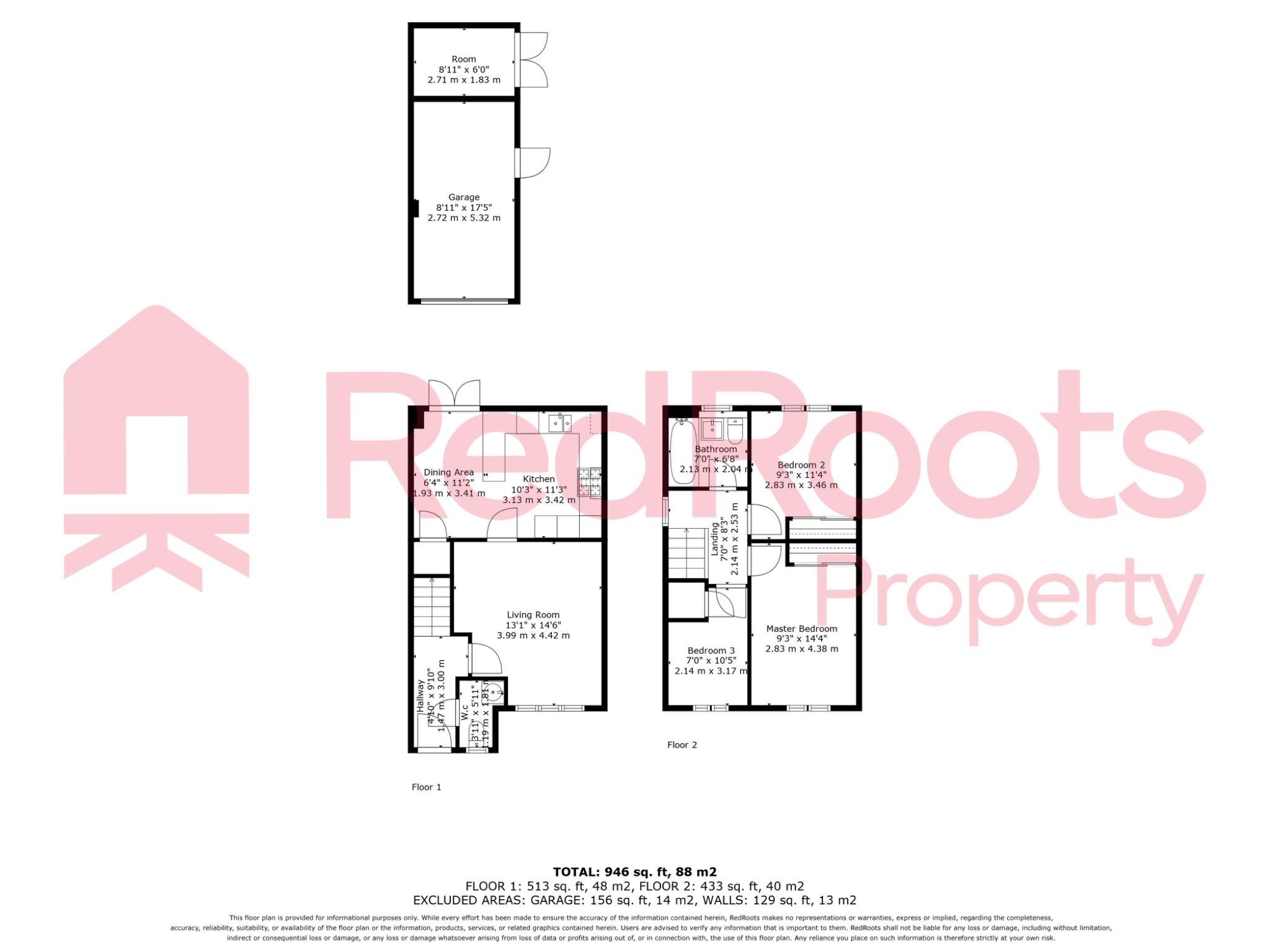3 bed semi-detached house for sale in Branton, Doncaster, South Yorkshire, DN3 - Property floorplan