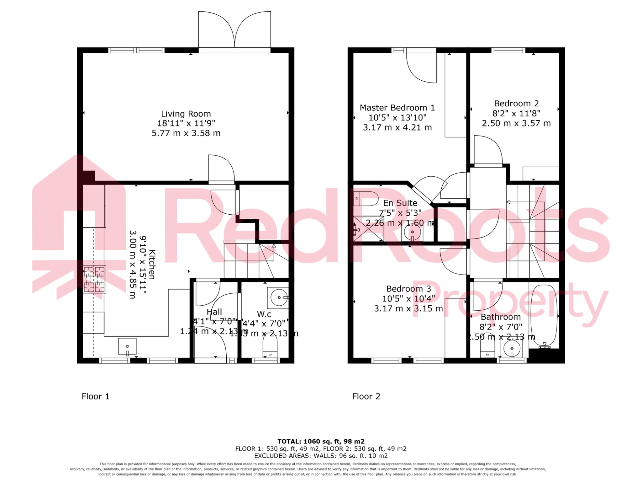 3 bed terraced house for sale in Heartswood Road, Bentley, Doncaster, South Yorkshire, DN5 - Property floorplan