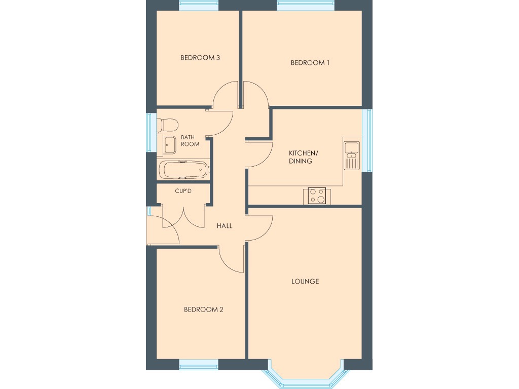 3 bed detached bungalow for sale in The Viscount, Treetops II, Off Swann Road, South Kirkby, WF9 - Property floorplan