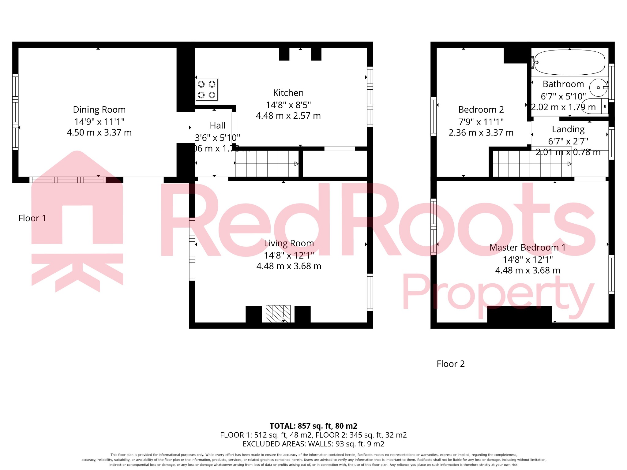2 bed end of terrace house for sale in Mount Pleasant, Emley, HD8 9RY - Property floorplan