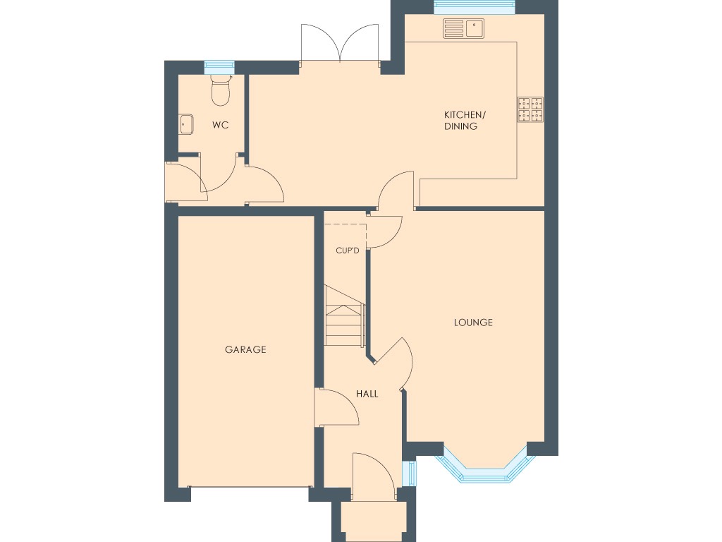 4 bed detached house for sale in Off Swann Road, Treetop II, South Kirkby, Pontefract, West Yorkshire, WF9 - Property floorplan