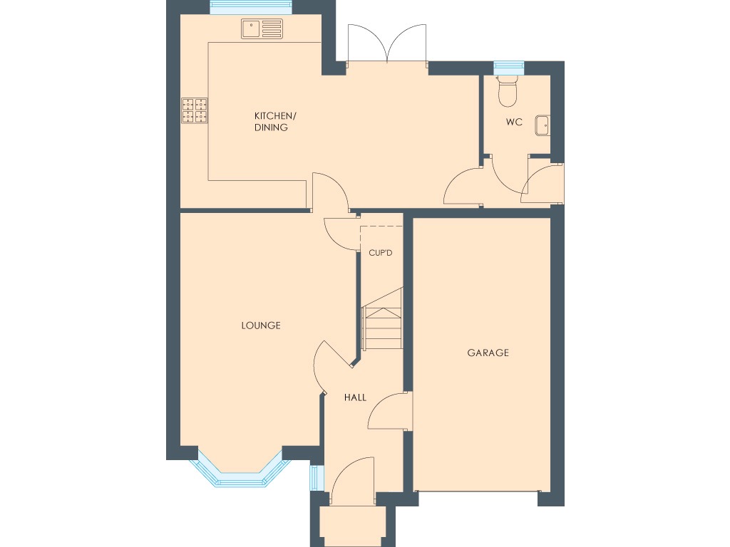 4 bed detached house for sale in Off Swann Road, Treetop II, South Kirkby, Pontefract, West Yorkshire, WF9 - Property floorplan