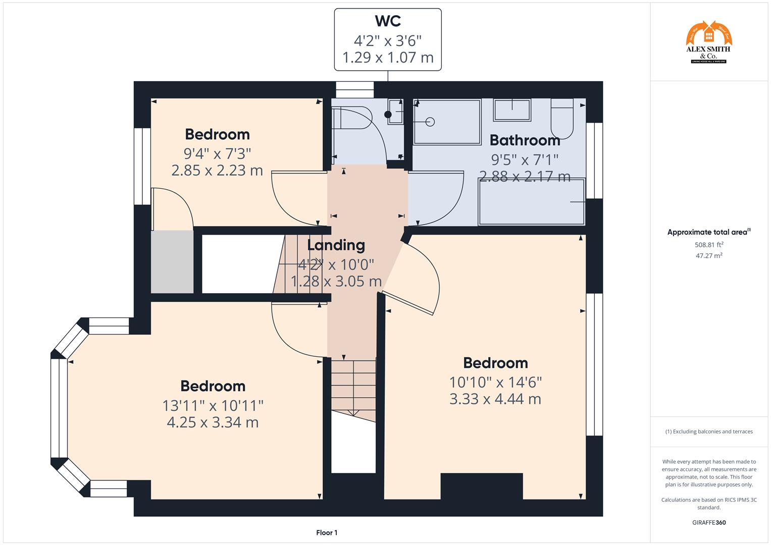 4 bed semi-detached house for sale in Madison Avenue, Birmingham - Property Floorplan