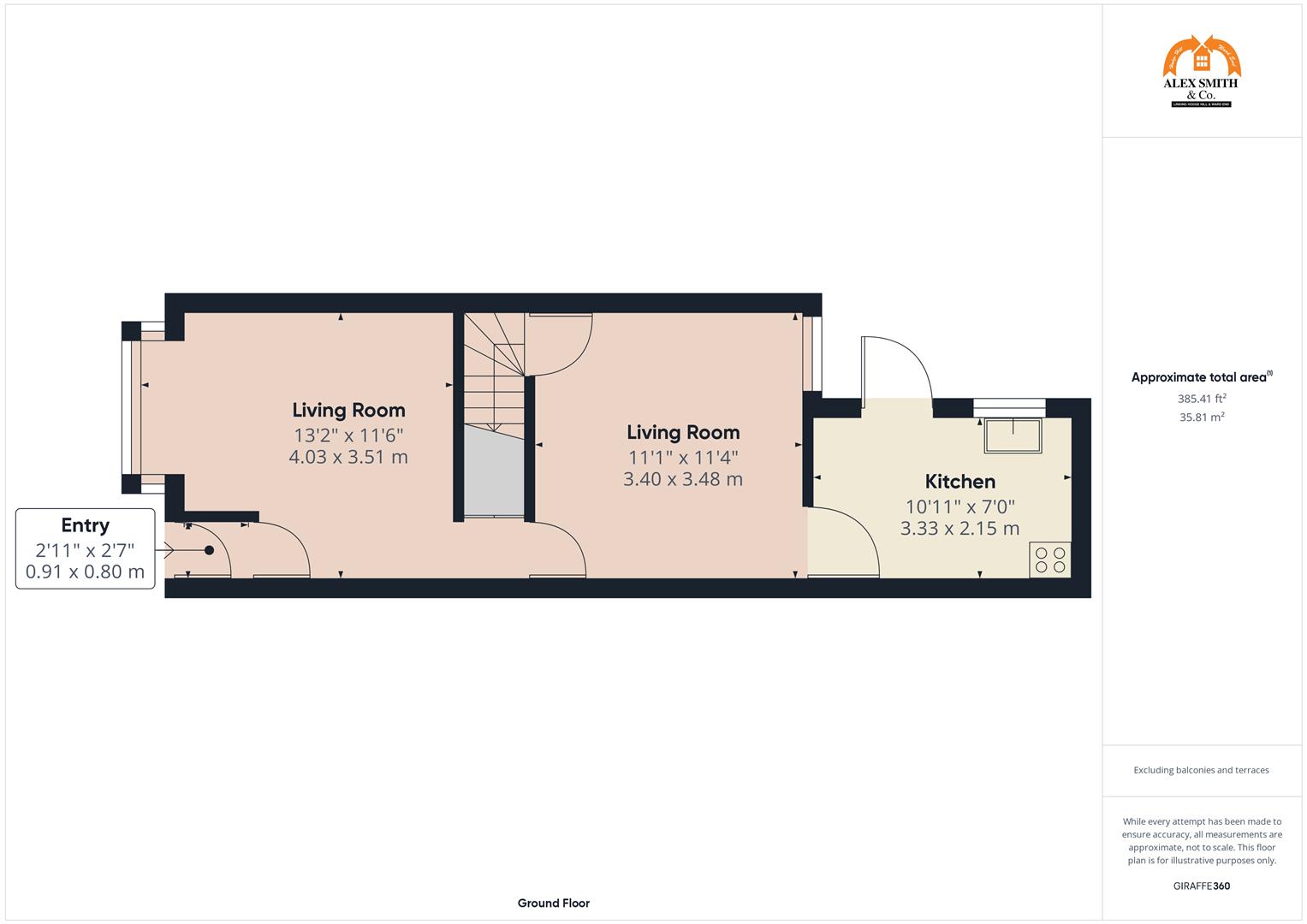 3 bed terraced house for sale in Asquith Road, Birmingham - Property Floorplan
