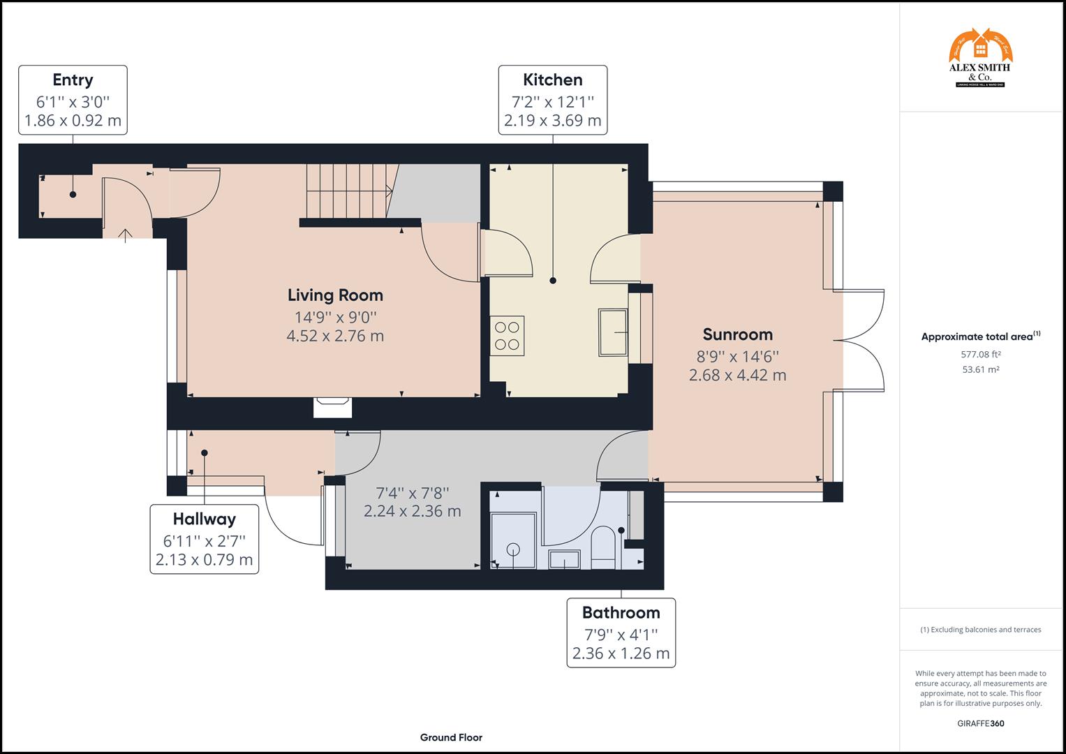 2 bed semi-detached house for sale in Tackford Close, Birmingham - Property Floorplan