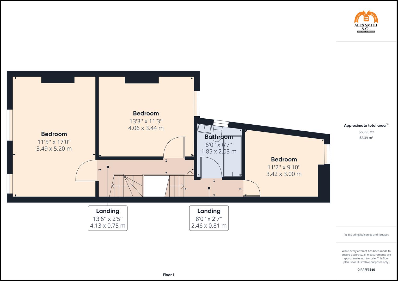 3 bed town house for sale in Ellesmere Road, Birmingham - Property Floorplan