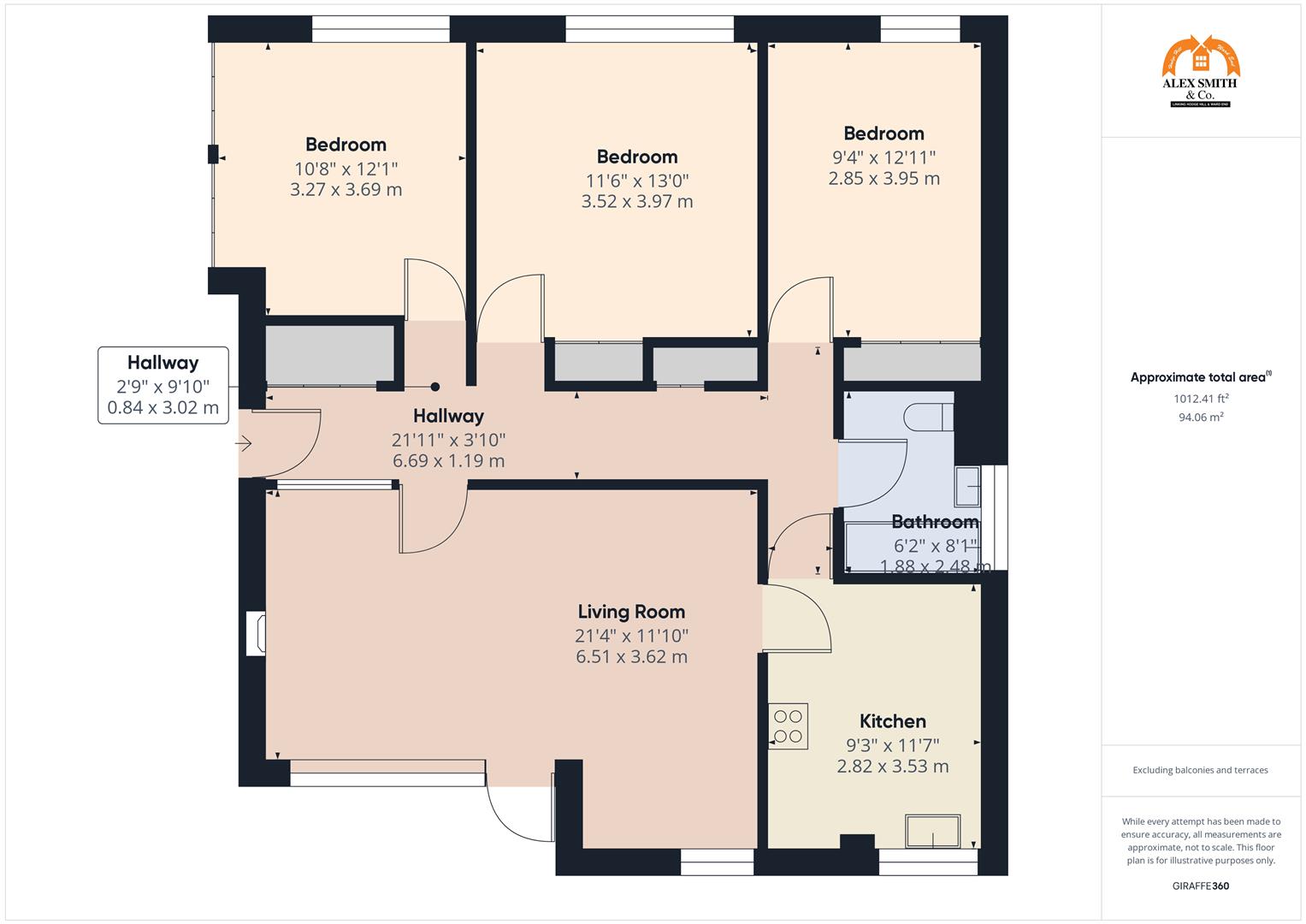 3 bed flat for sale in Bromford Road, Birmingham - Property Floorplan