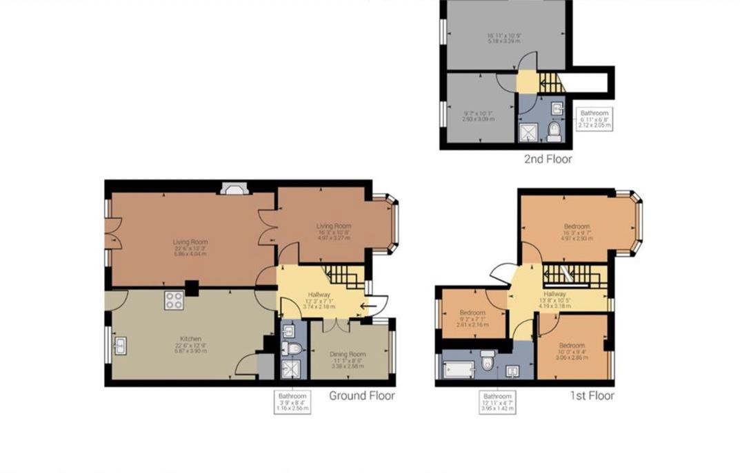 6 bed semi-detached house for sale in Madison Avenue, Birmingham - Property Floorplan