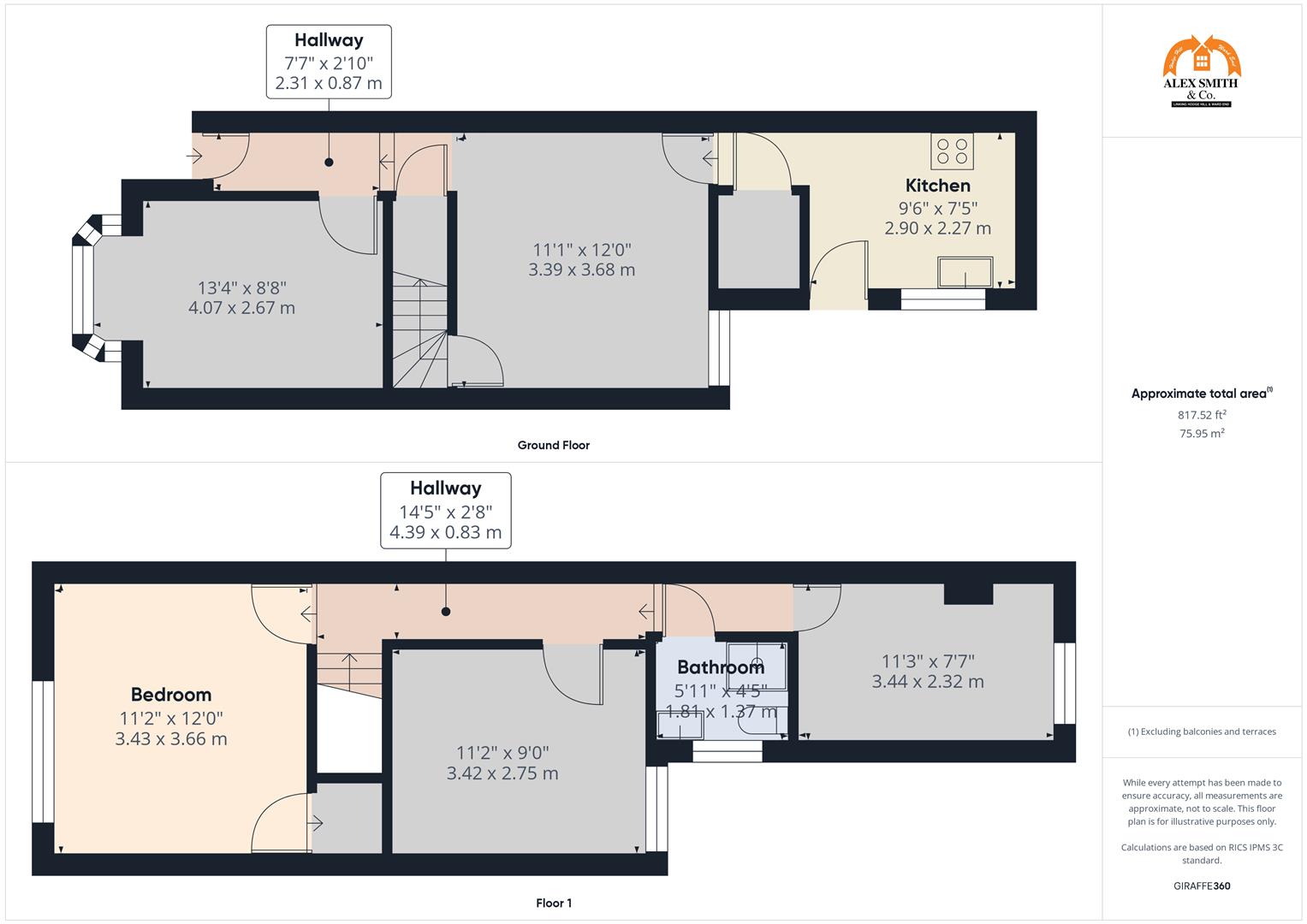 3 bed terraced house for sale in Asquith Road, Birmingham - Property Floorplan