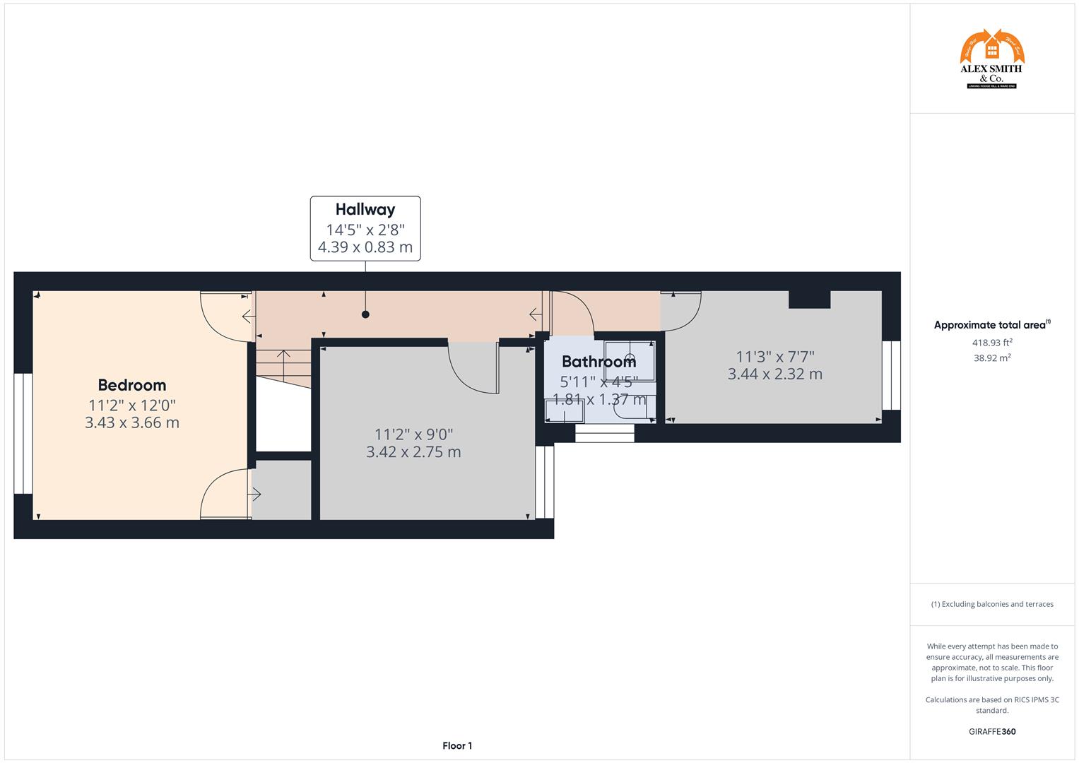3 bed terraced house for sale in Asquith Road, Birmingham - Property Floorplan