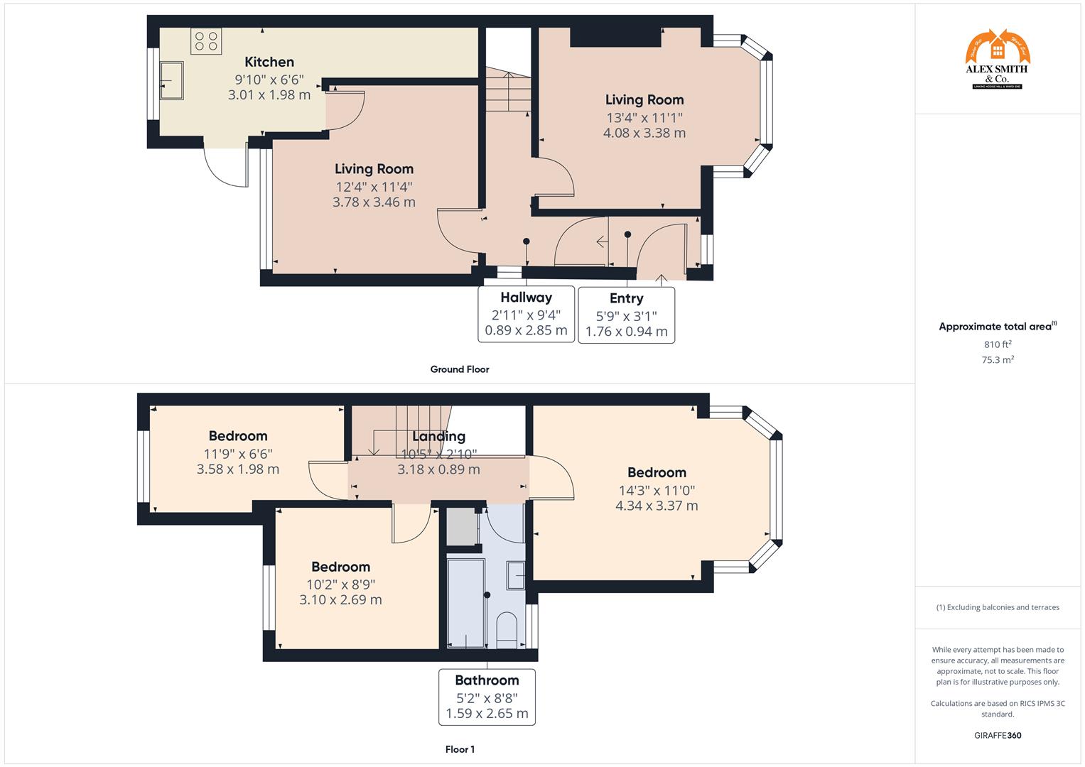 3 bed semi-detached house for sale in Barton Croft, Birmingham - Property Floorplan