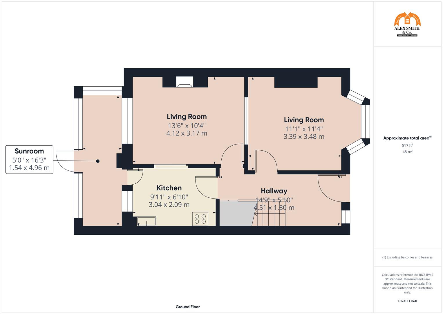 3 bed terraced house for sale in Foley Road, Birmingham - Property Floorplan