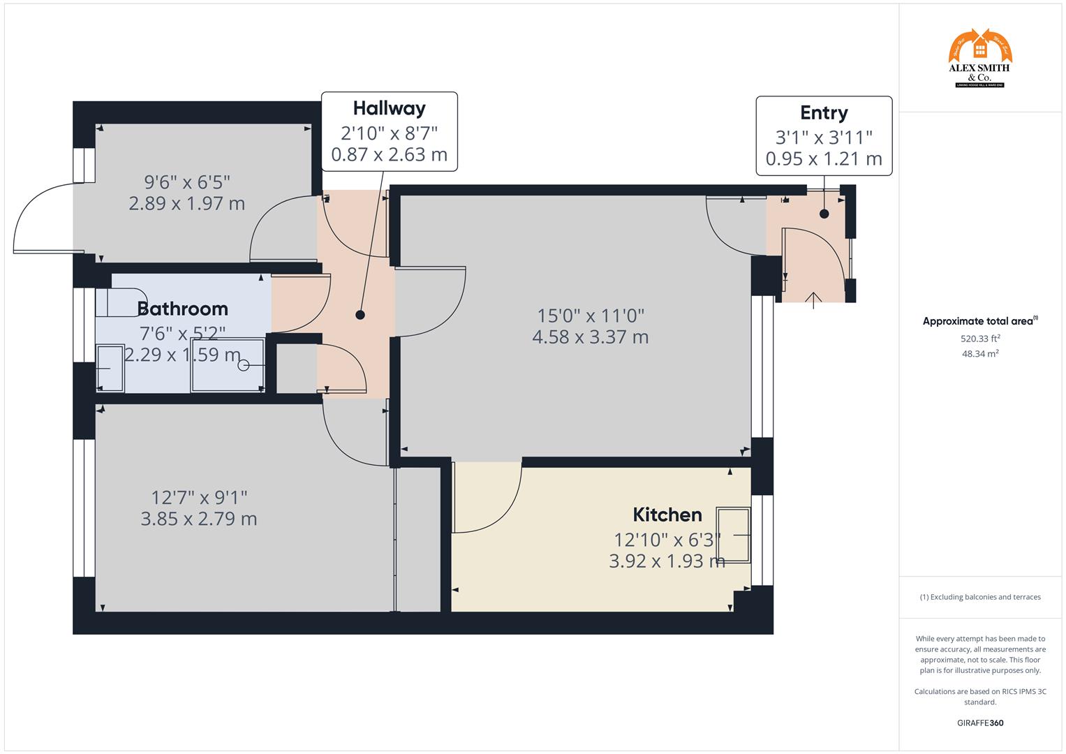 2 bed flat for sale in Alum Rock Road, Birmingham - Property Floorplan