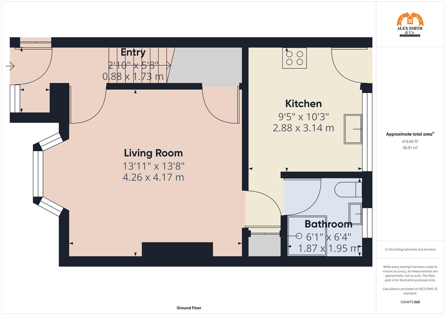 3 bed end of terrace house for sale in Shaw Hill Road, Birmingham - Property Floorplan