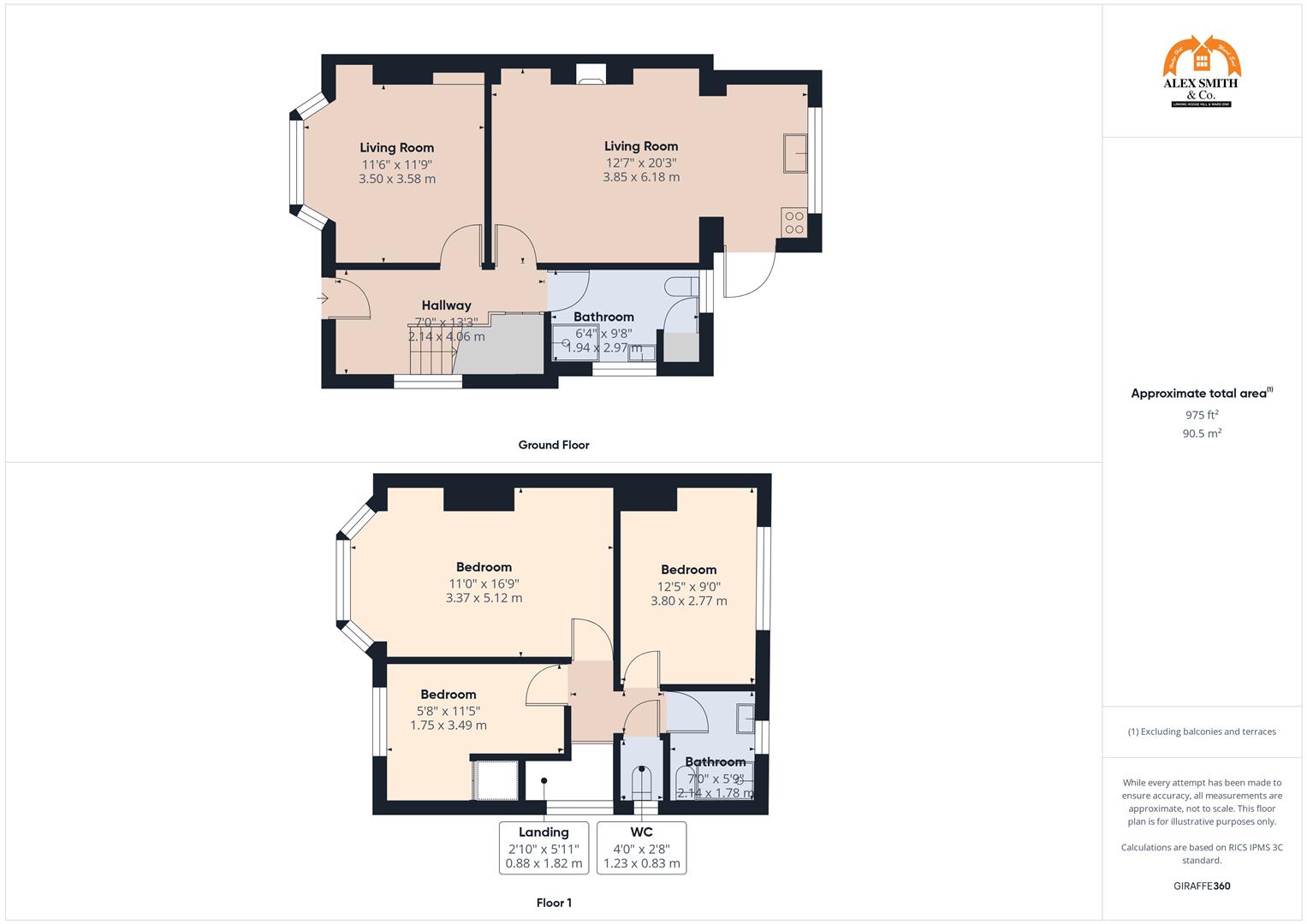 3 bed semi-detached house for sale in Inglefield Road, Birmingham - Property Floorplan