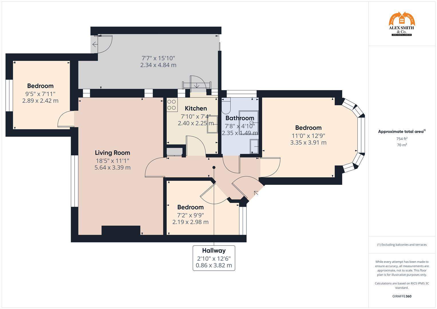 3 bed bungalow for sale in Heath Way, Birmingham - Property Floorplan