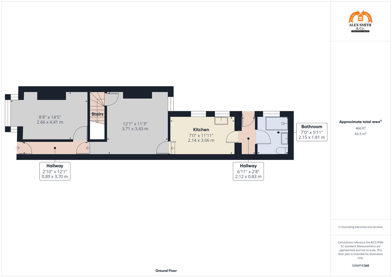 3 bed terraced house for sale in Membury Road, Birmingham - Property Floorplan