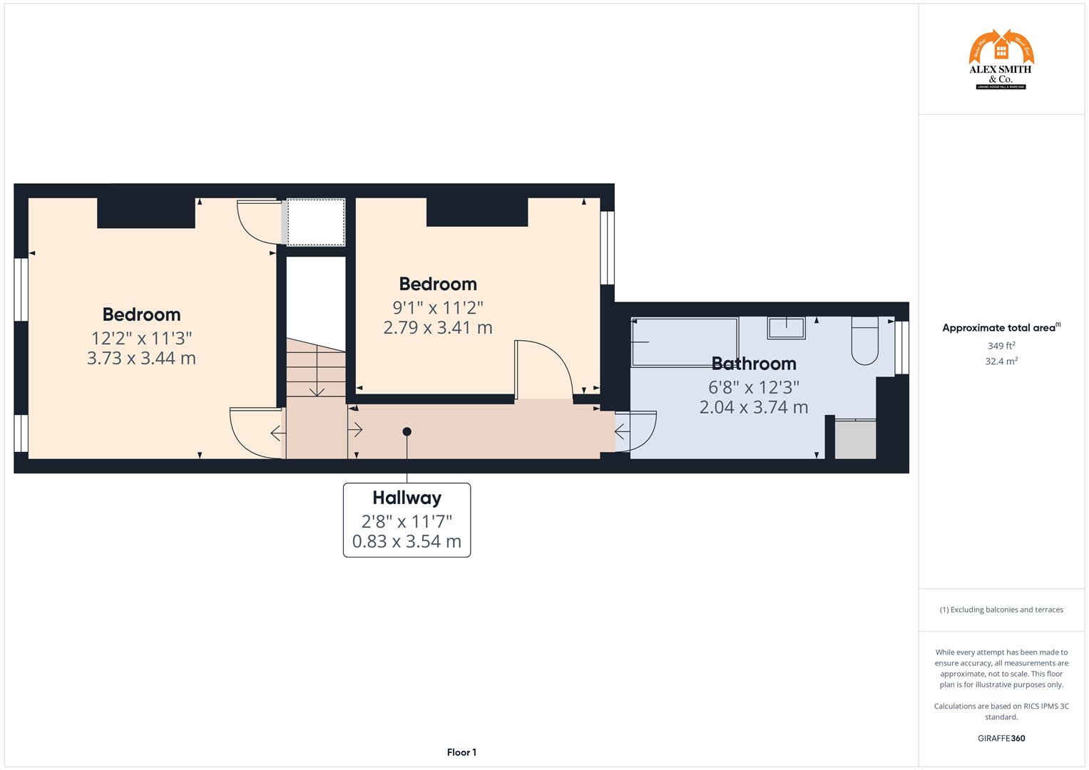 2 bed terraced house for sale in Maitland Road, Birmingham - Property Floorplan