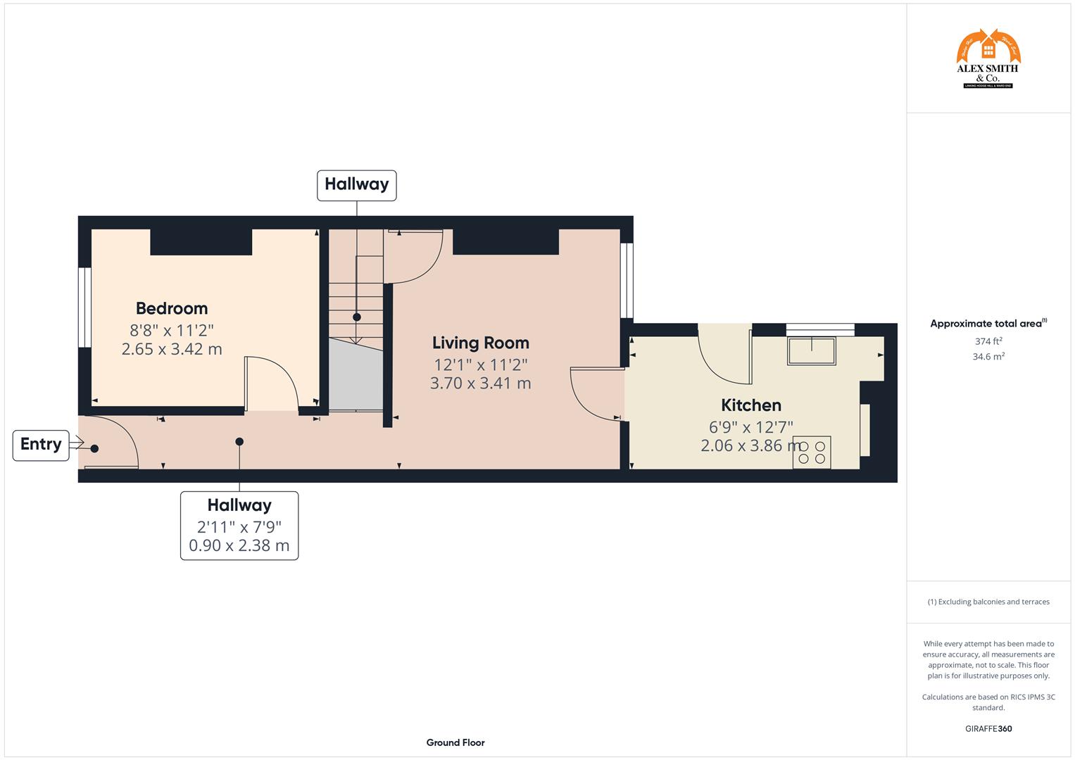 2 bed terraced house for sale in Maitland Road, Birmingham - Property Floorplan