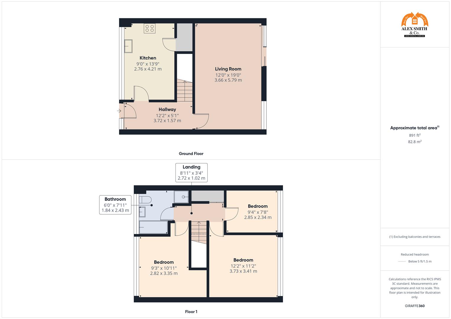 3 bed terraced house for sale in Falkland Way, Birmingham - Property Floorplan