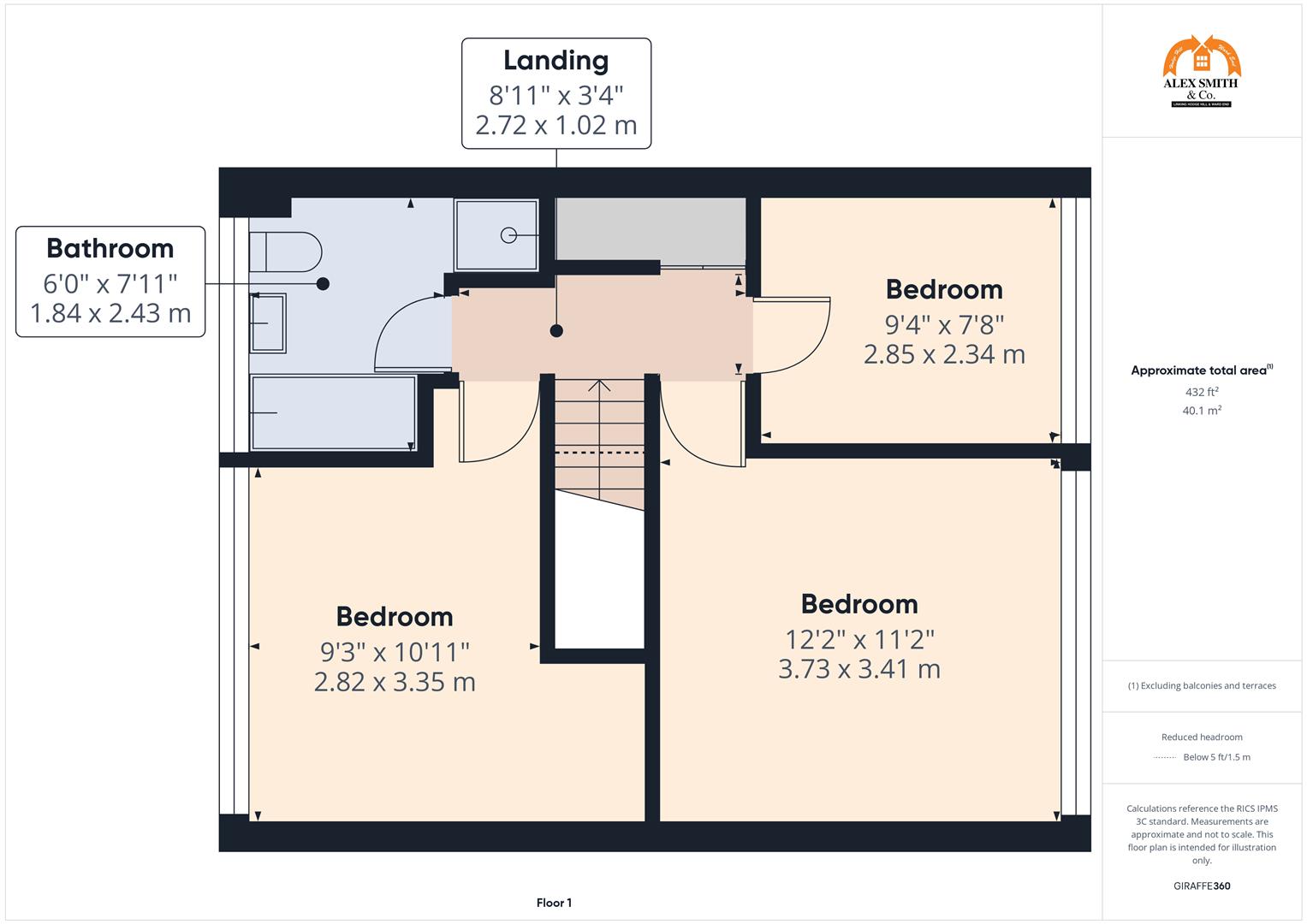 3 bed terraced house for sale in Falkland Way, Birmingham - Property Floorplan