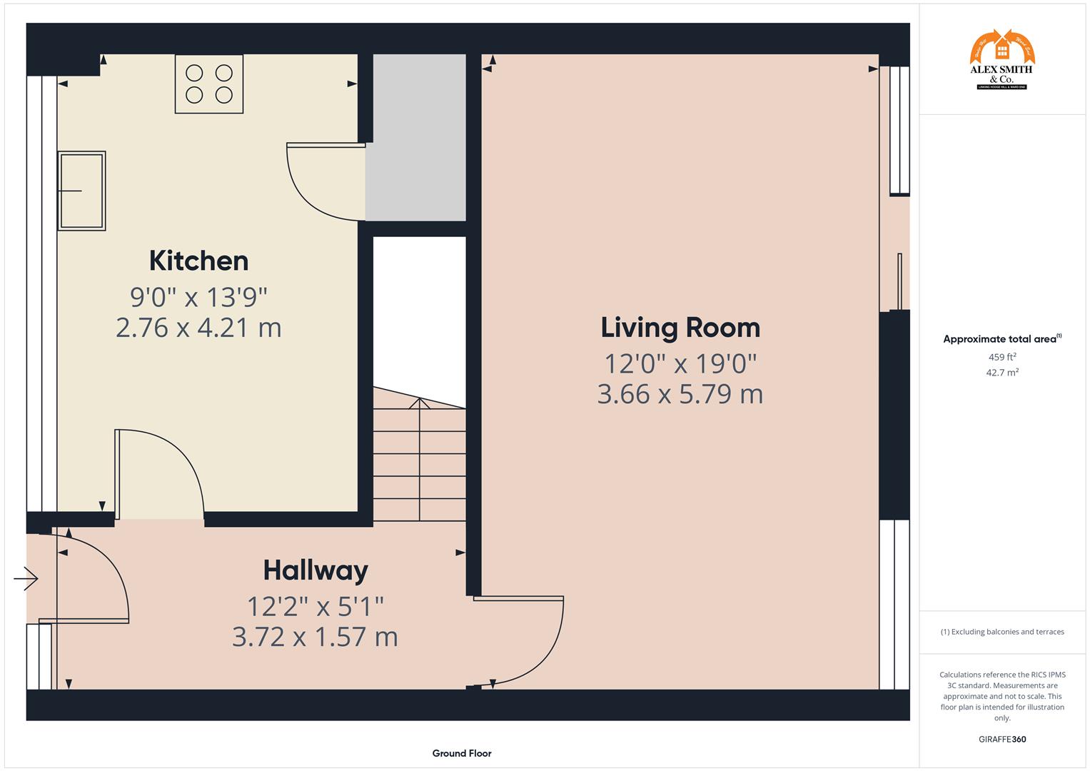 3 bed terraced house for sale in Falkland Way, Birmingham - Property Floorplan
