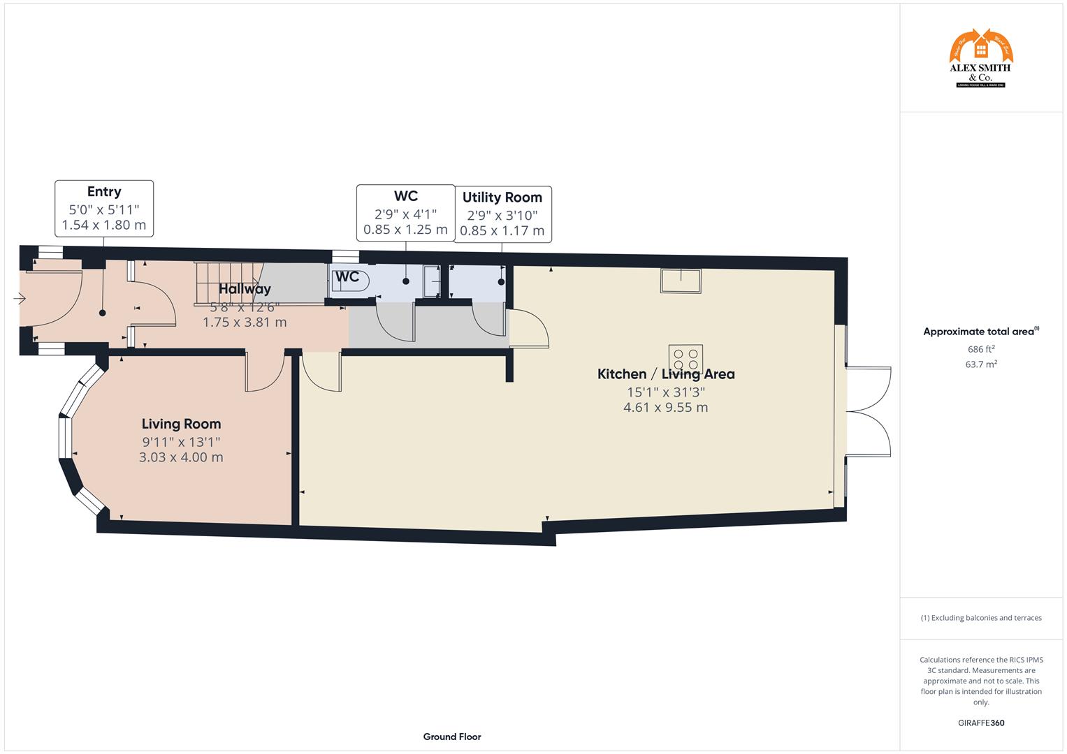 3 bed semi-detached house for sale in Abbotts Road, Birmingham - Property Floorplan