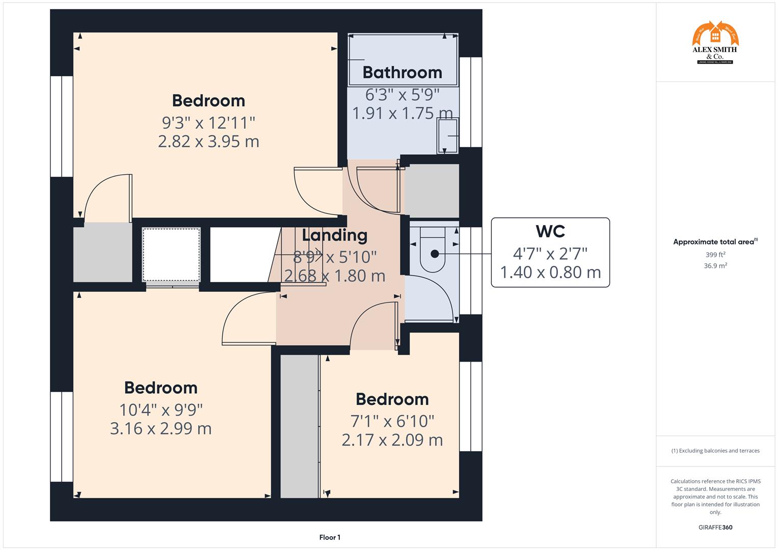 3 bed town house for sale in Asholme Close, Birmingham - Property Floorplan