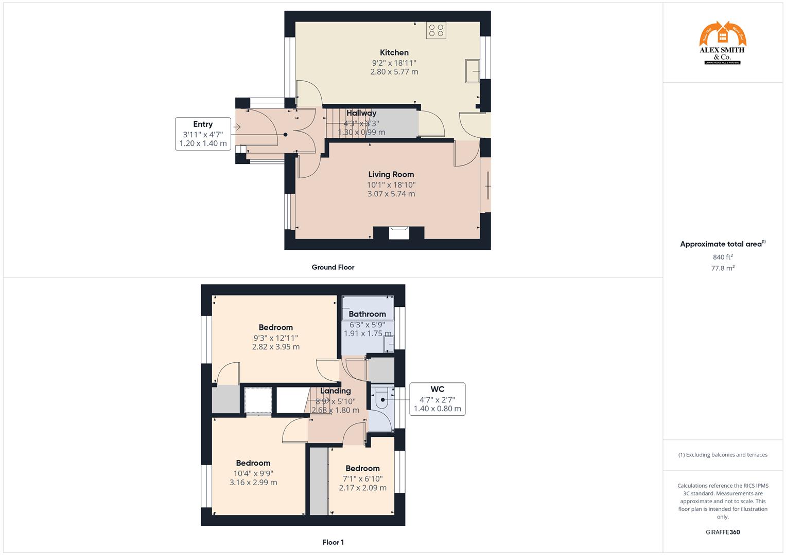 3 bed town house for sale in Asholme Close, Birmingham - Property Floorplan