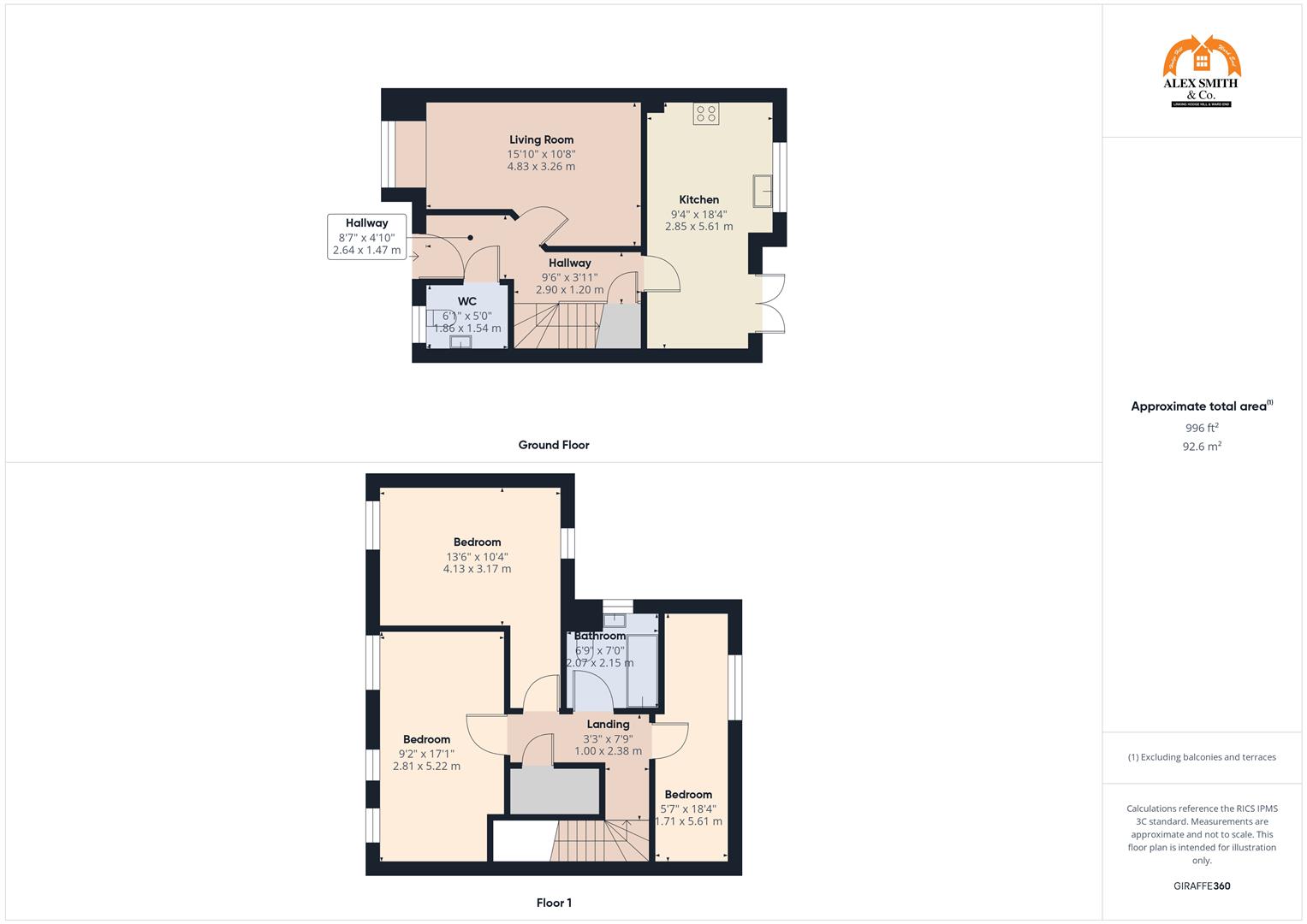 3 bed town house for sale in Naseby Road, Birmingham - Property Floorplan