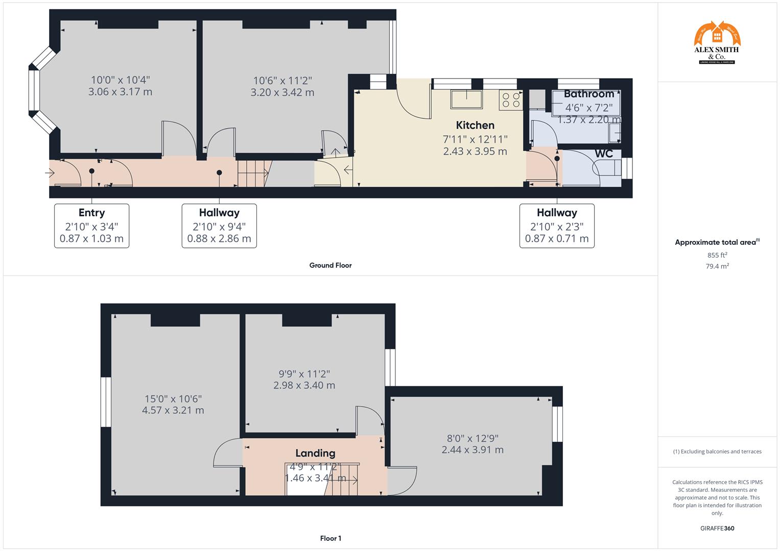 3 bed terraced house for sale in Floyer Road, Birmingham - Property Floorplan