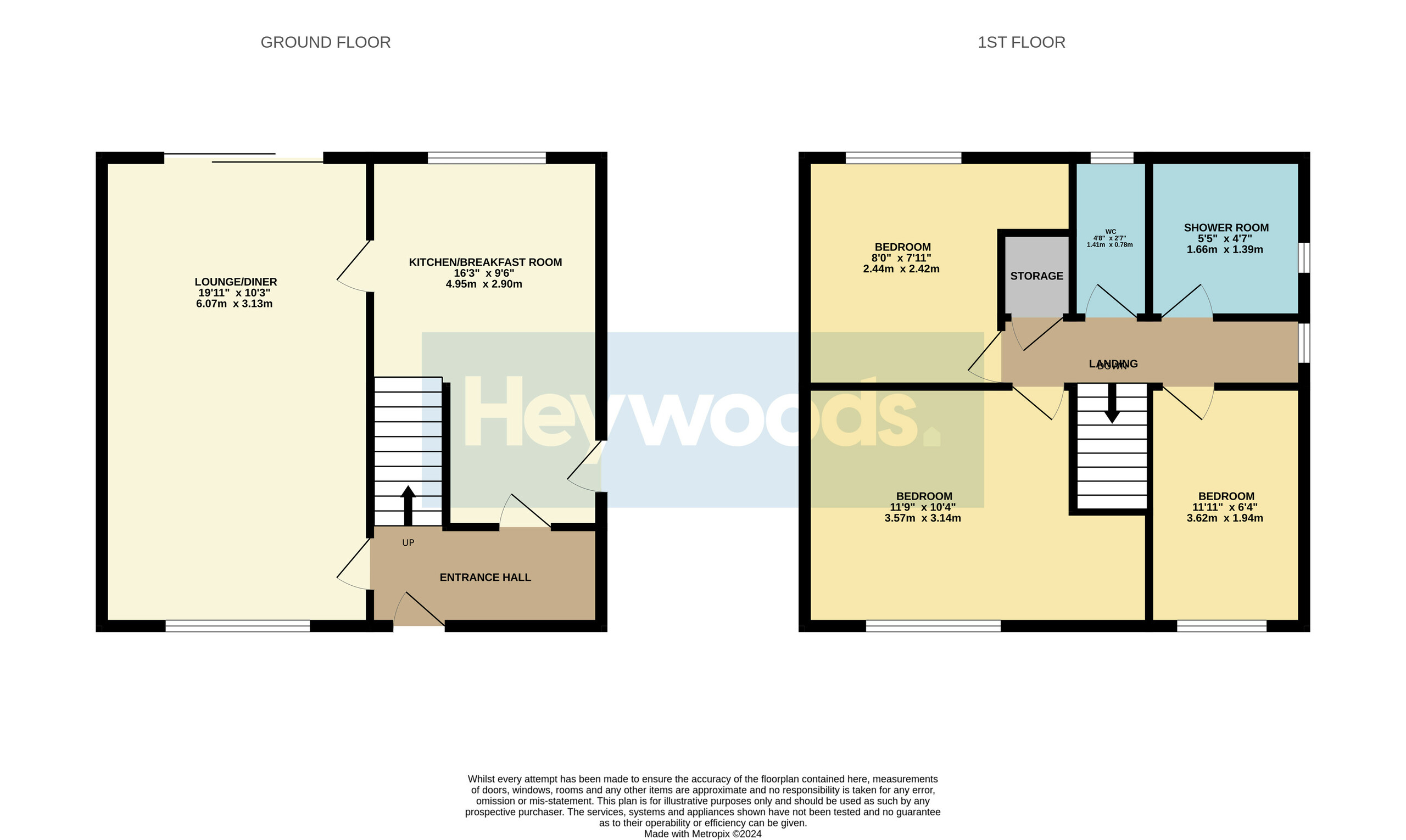 3 bed semi-detached house for sale in Knutton, Newcastle-under-Lyme - Property floorplan