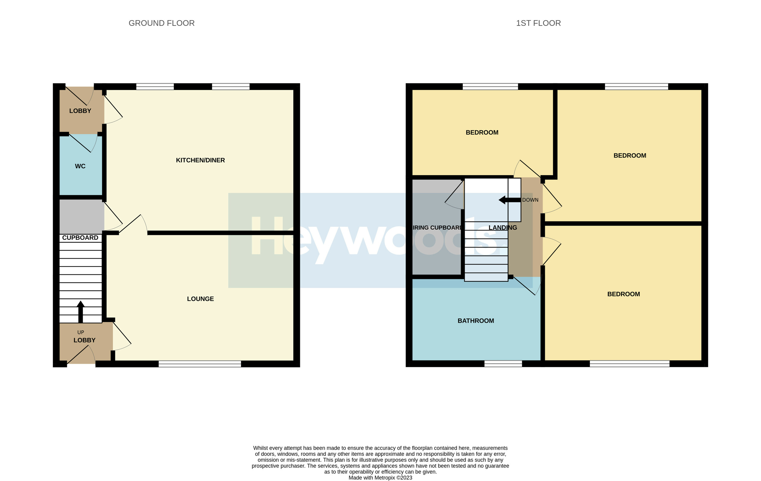 3 bed town house for sale in Knutton, Newcastle-under-Lyme - Property floorplan