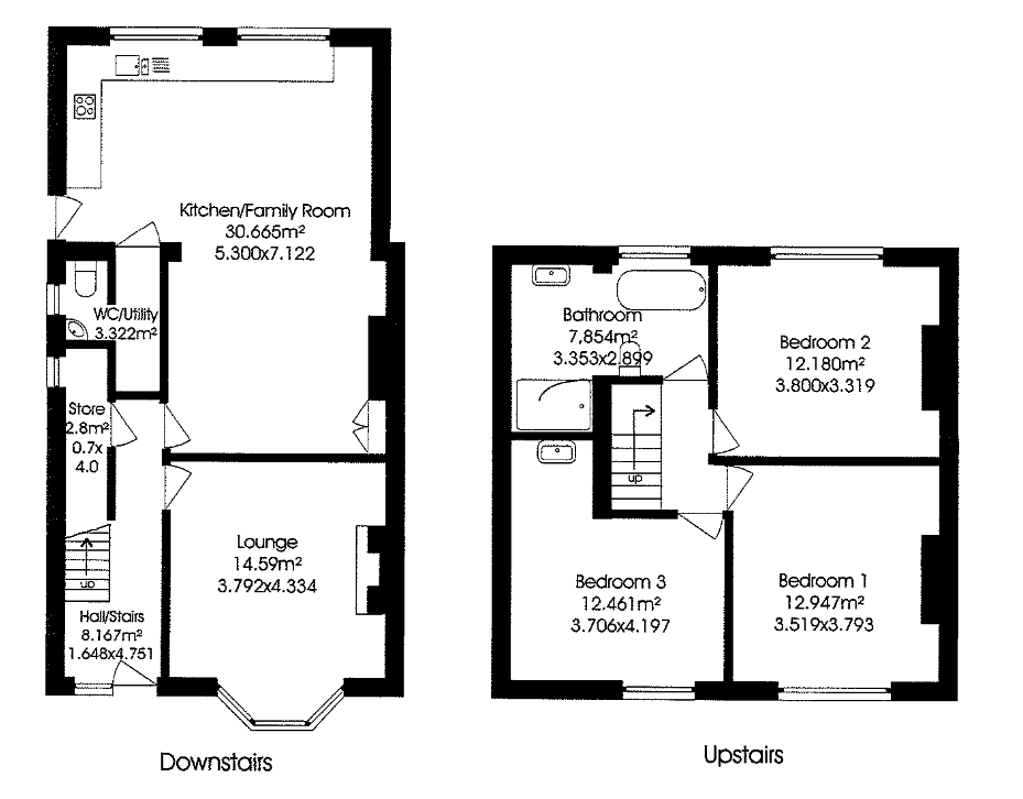 3 bed semi-detached house to rent in Silverdale, Newcastle-under-Lyme - Property floorplan