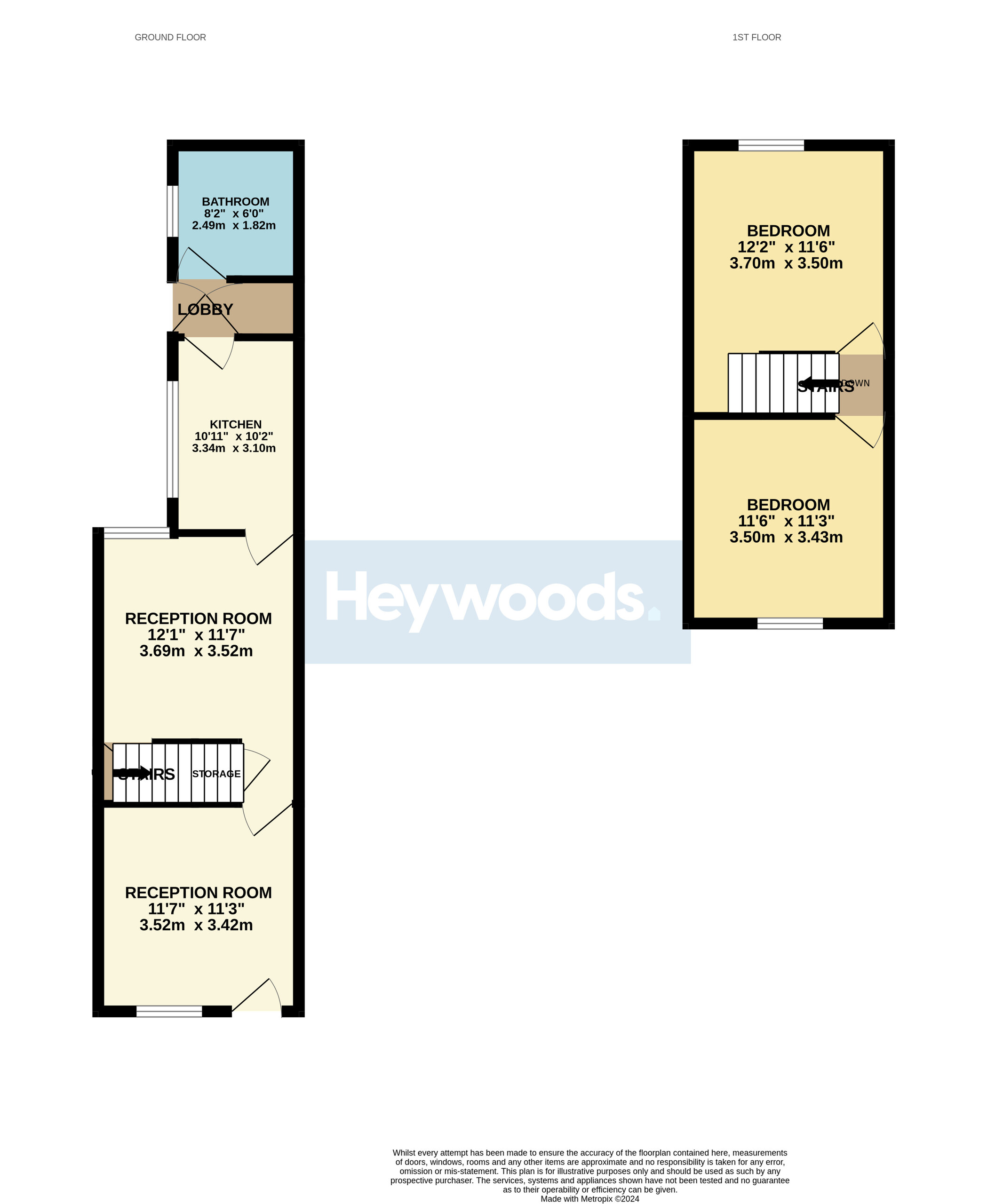 2 bed terraced house for sale in Oakhill, Stoke-on-Trent - Property floorplan