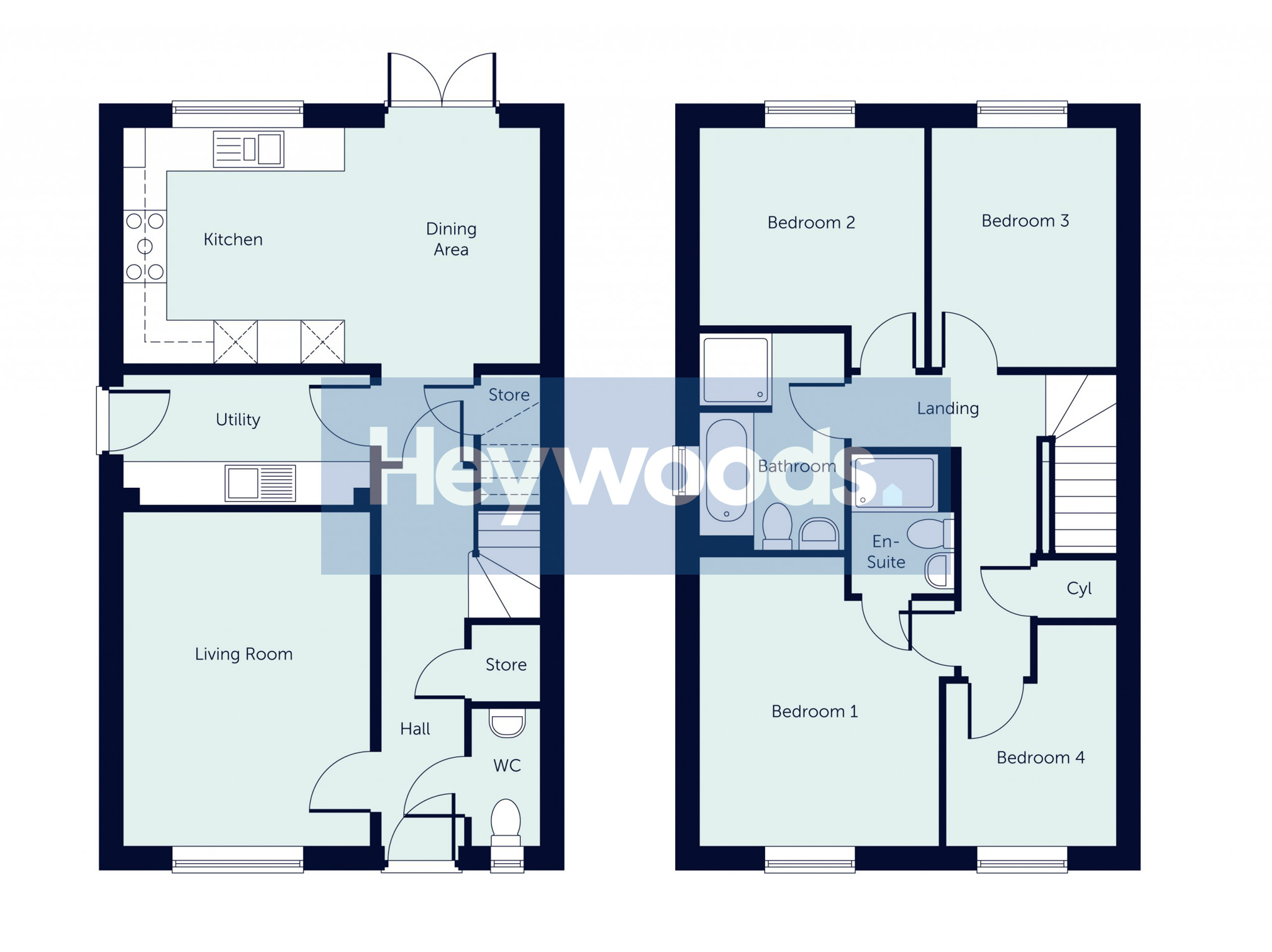 4 bed detached house for sale, Stoke on Trent - Property floorplan