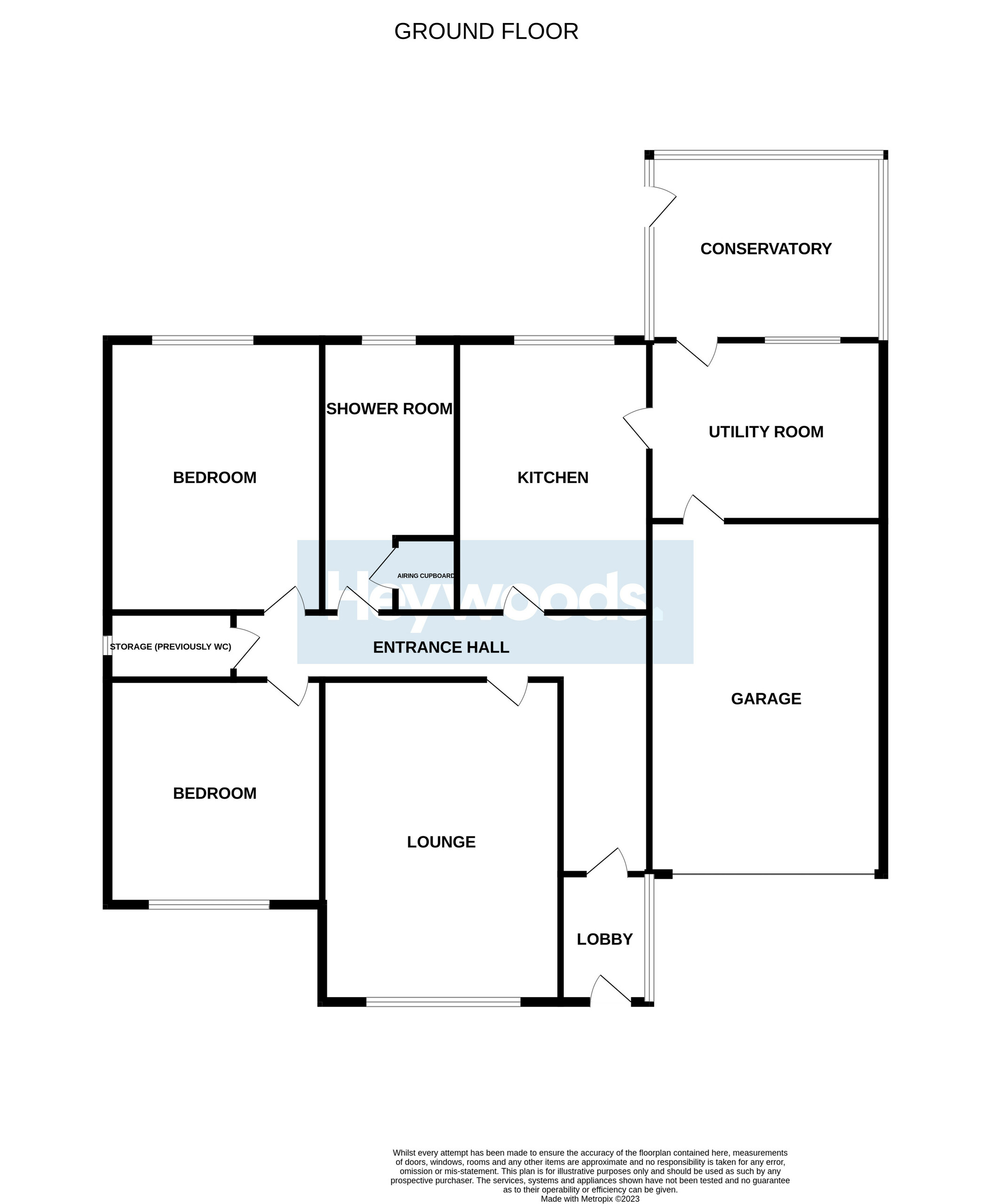 2 bed detached bungalow for sale in Penkhull, Stoke-On-Trent - Property floorplan