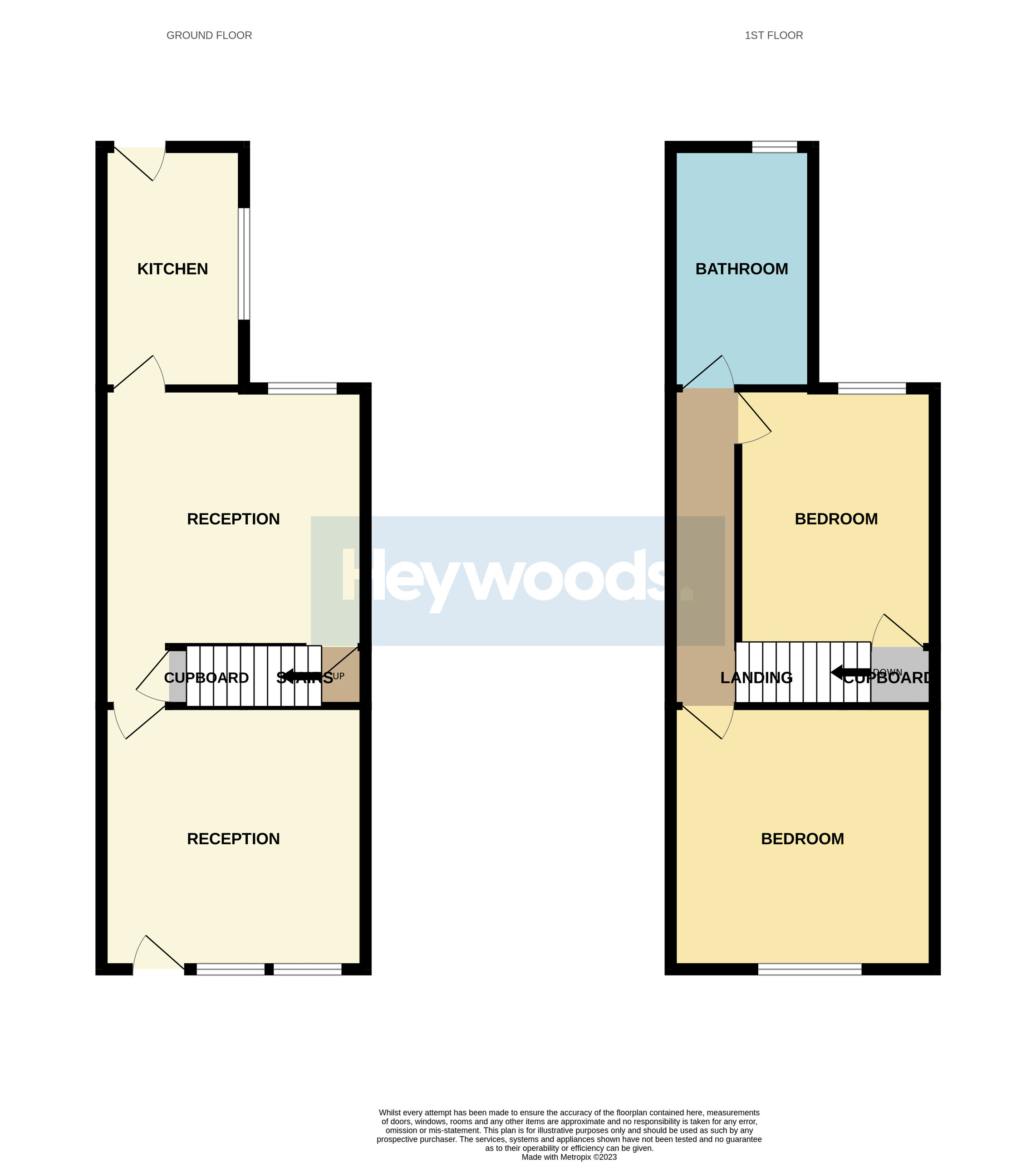2 bed terraced house for sale in Hartshill, Newcastle-under-Lyme - Property floorplan