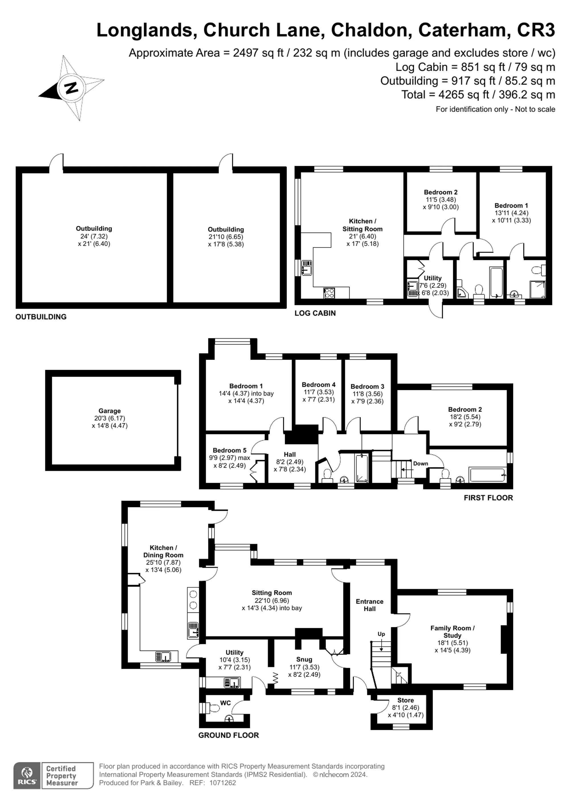 5 bed detached house for sale in Church Lane, Caterham - Property floorplan