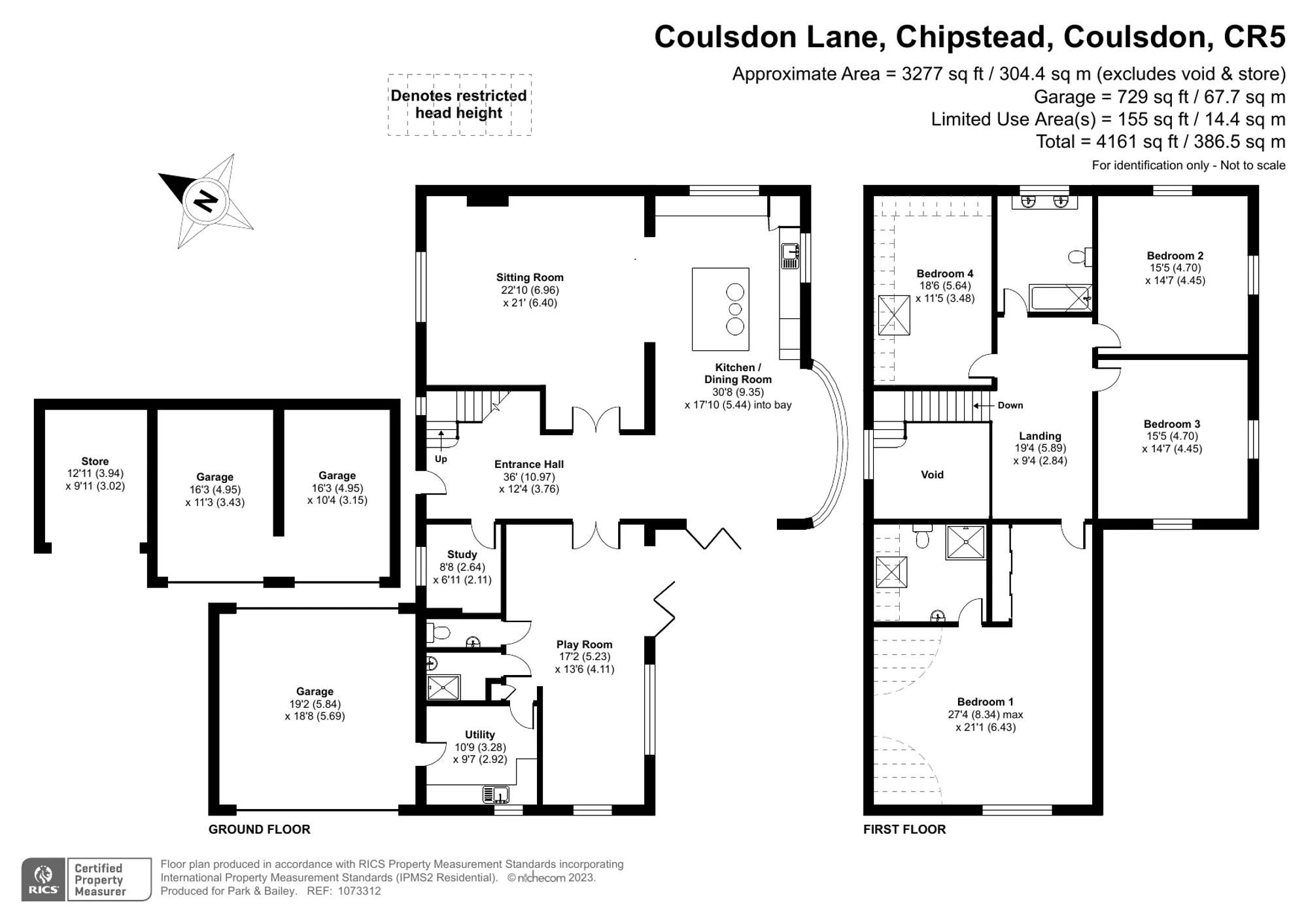 4 bed detached house for sale in Coulsdon Lane, Coulsdon - Property floorplan