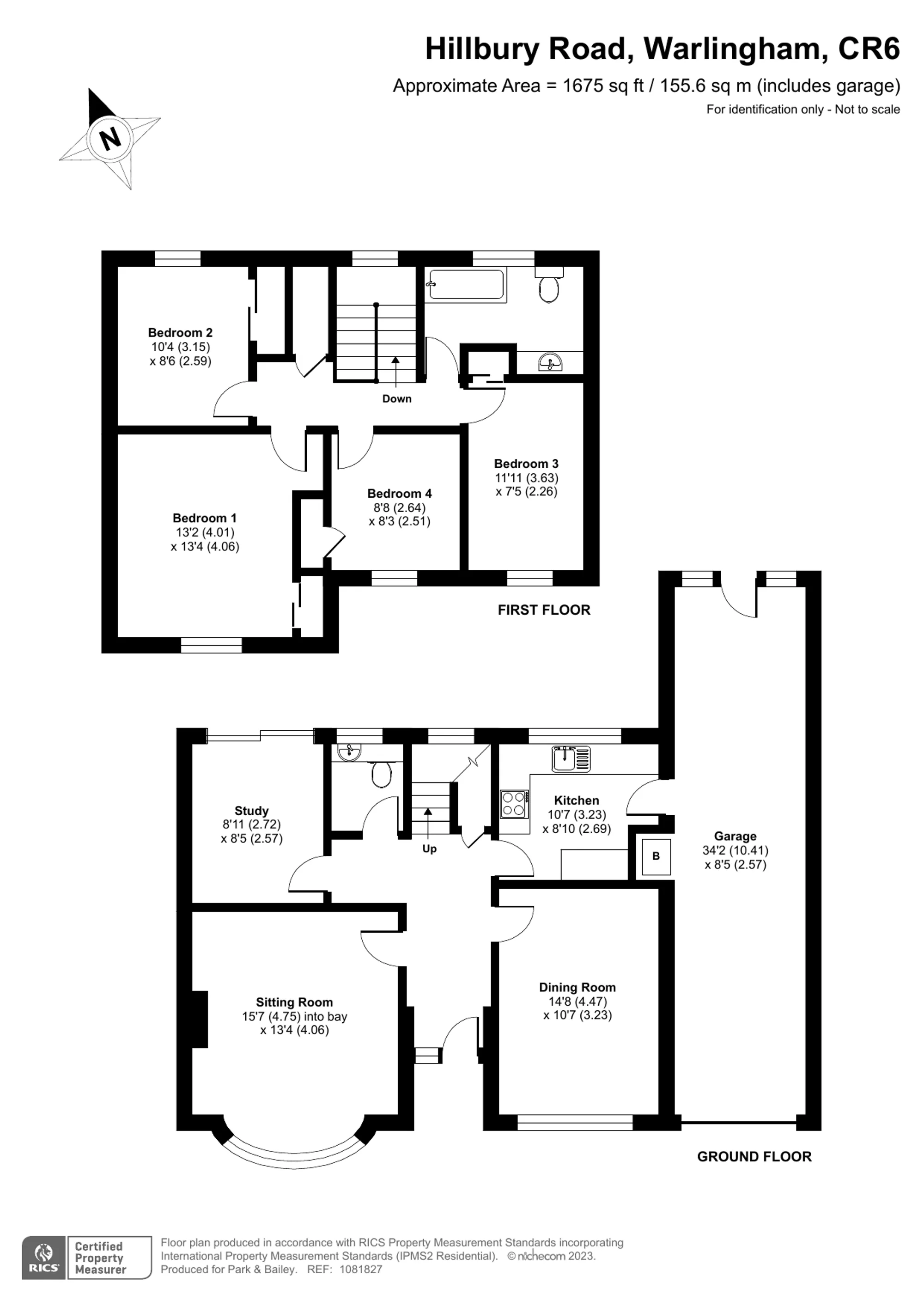 4 bed detached house for sale in Hillbury Road, Warlingham - Property floorplan