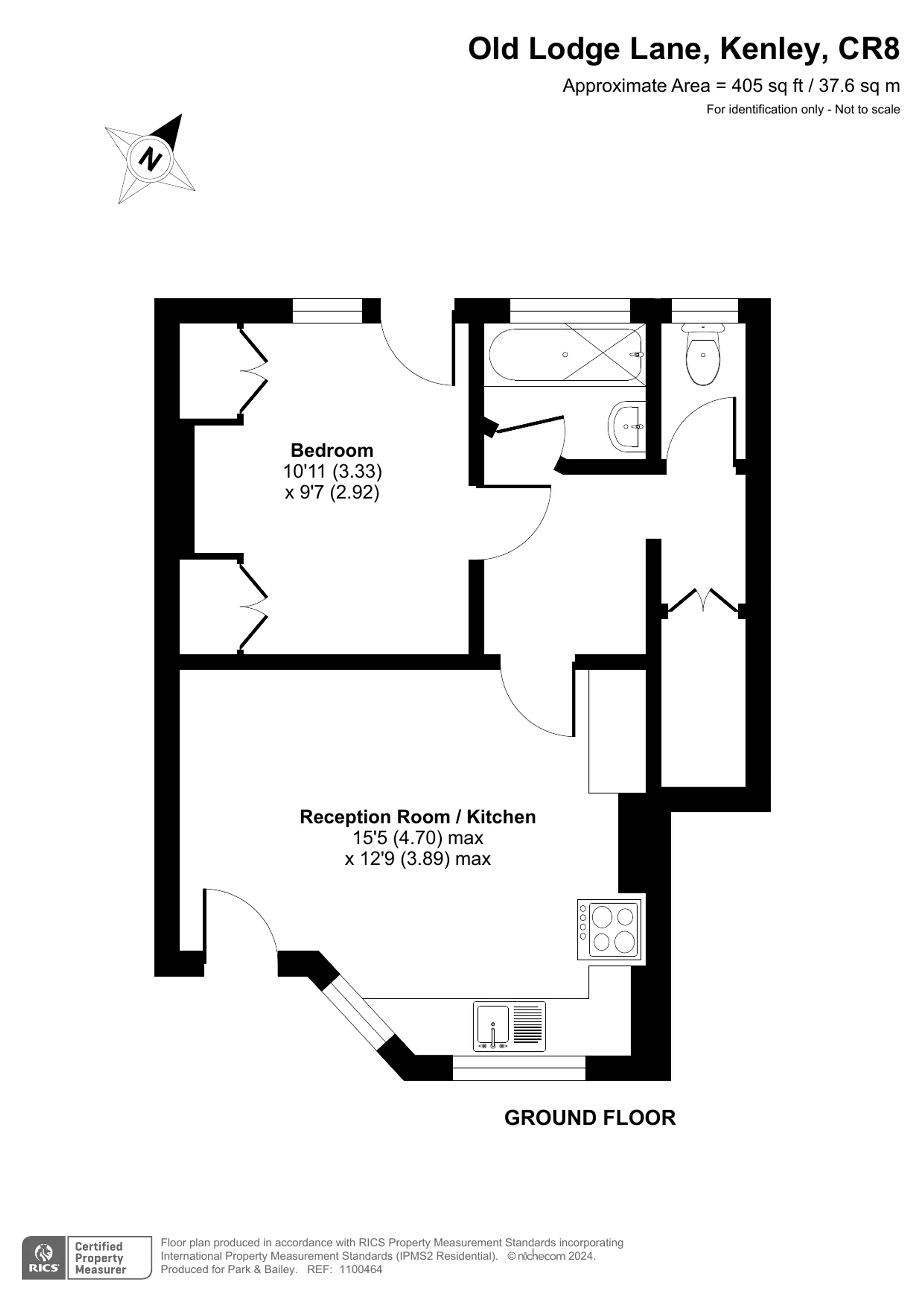 3 bed flat for sale in Old Lodge Lane, Kenley - Property floorplan