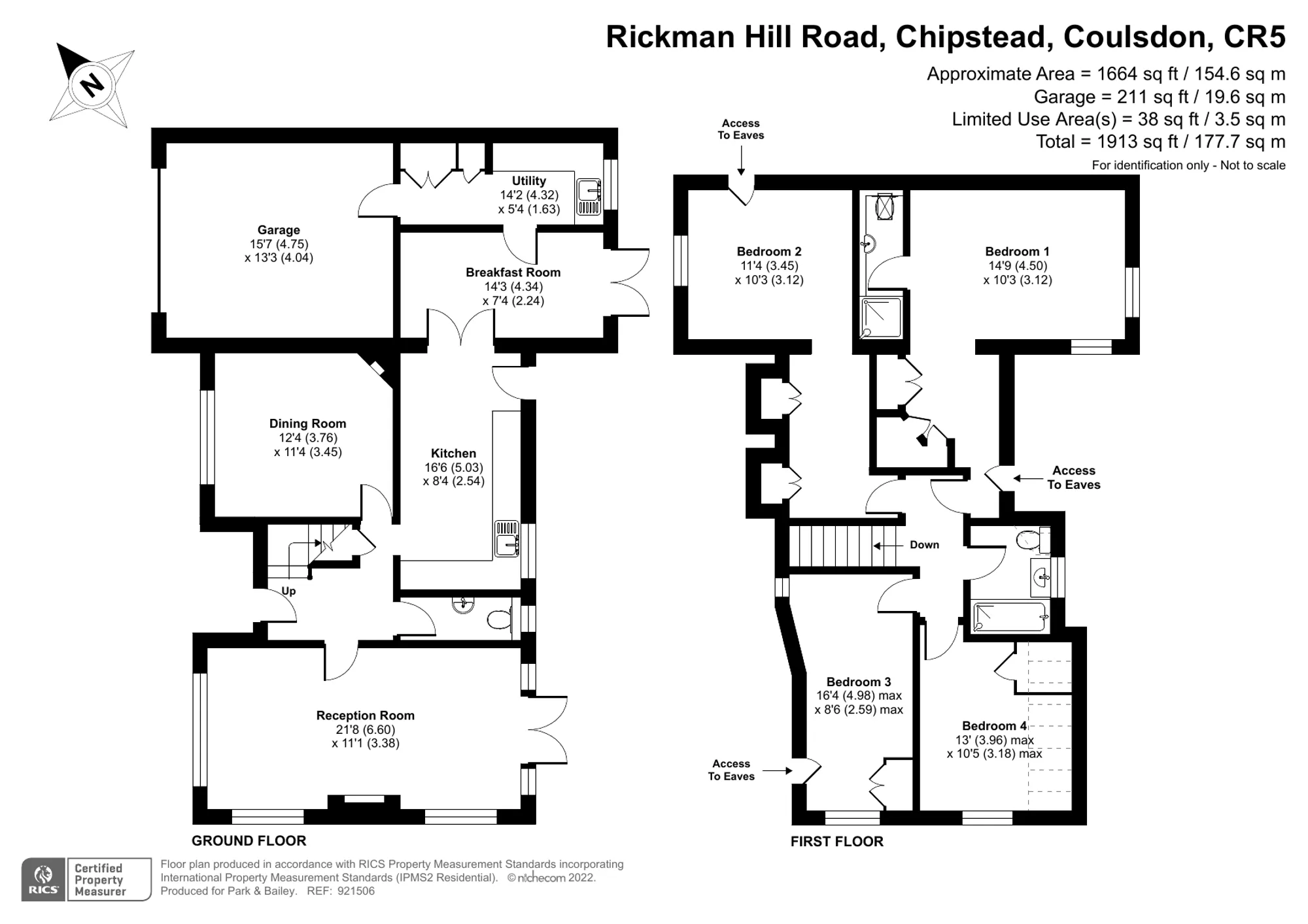 4 bed detached house for sale in Rickman Hill Road, Coulsdon - Property floorplan