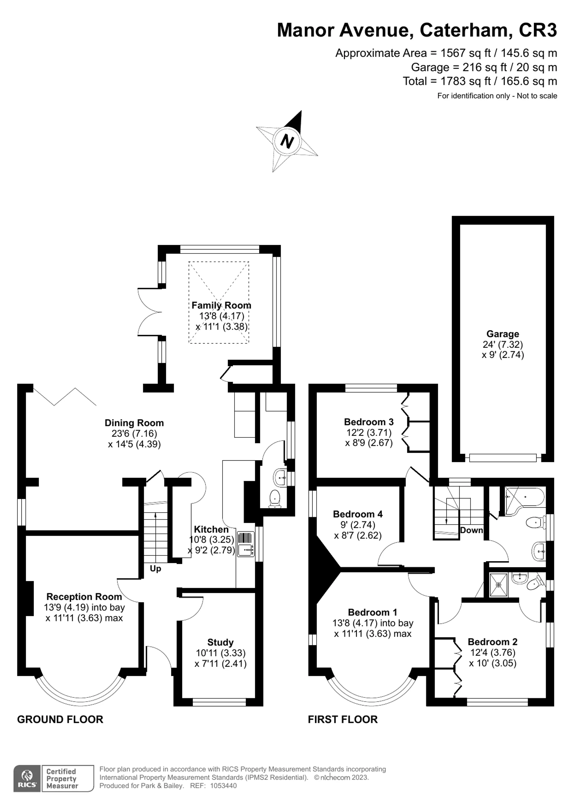 4 bed detached house for sale in Manor Avenue, Caterham - Property floorplan