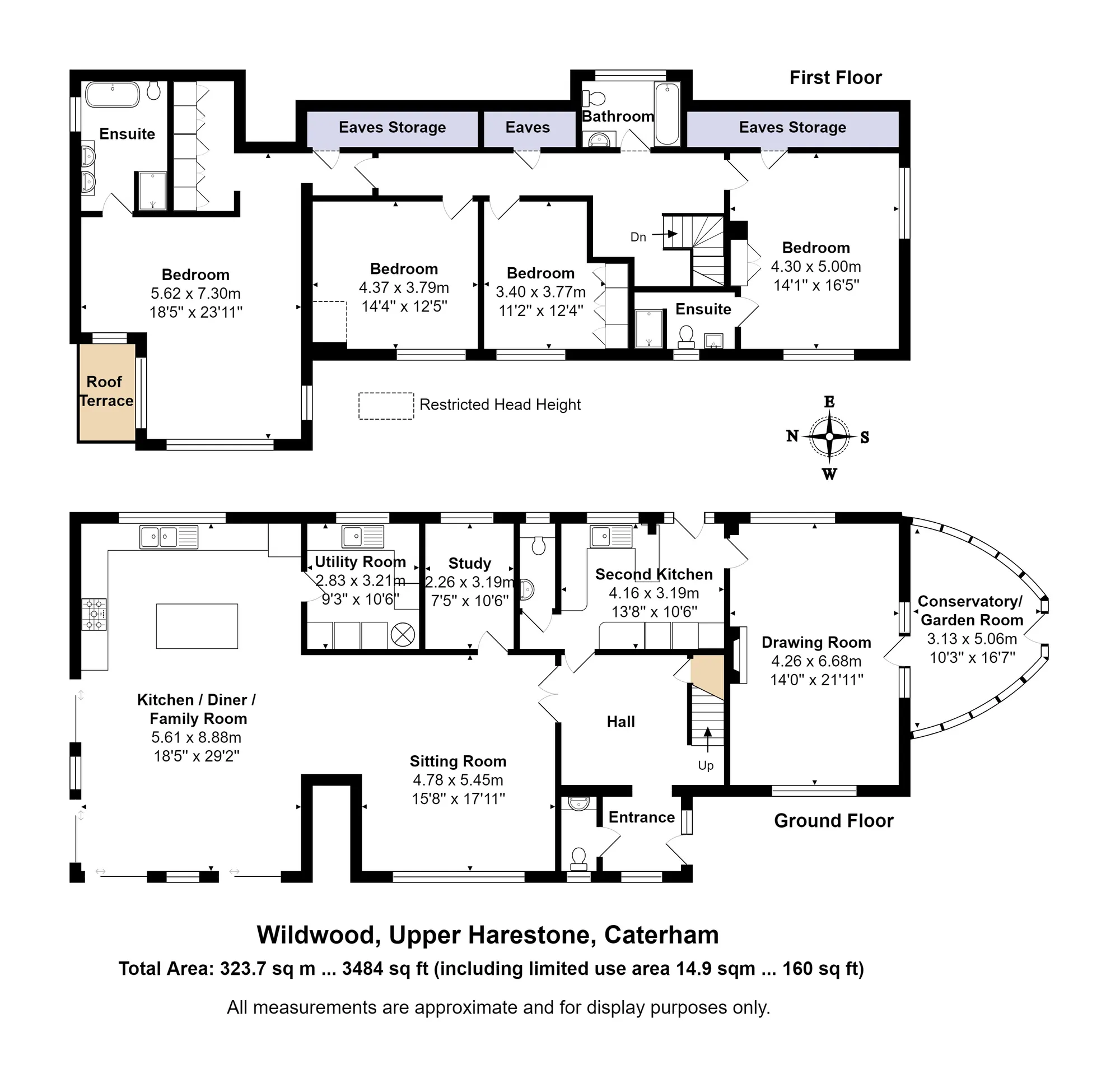 4 bed detached house for sale in Upper Harestone, Caterham - Property floorplan