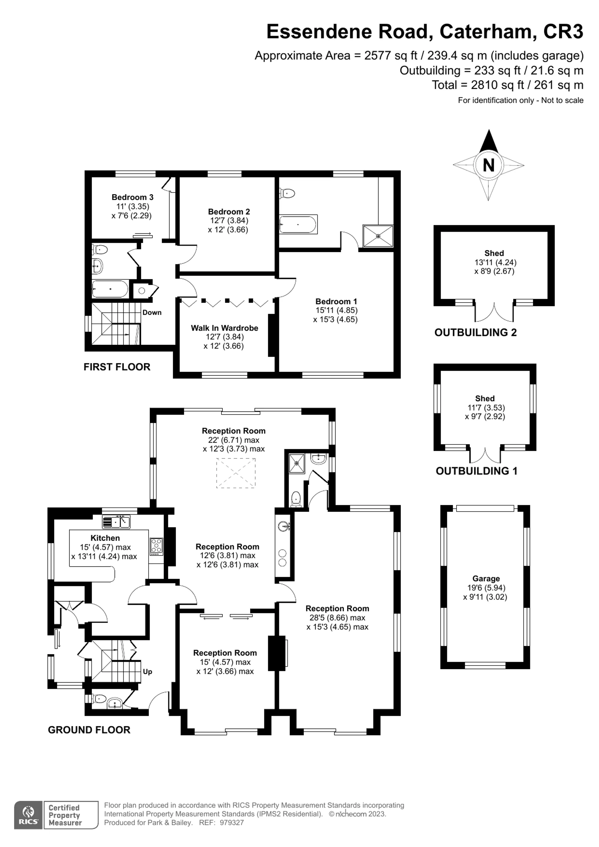 4 bed detached house for sale in Essendene Road, Caterham - Property floorplan