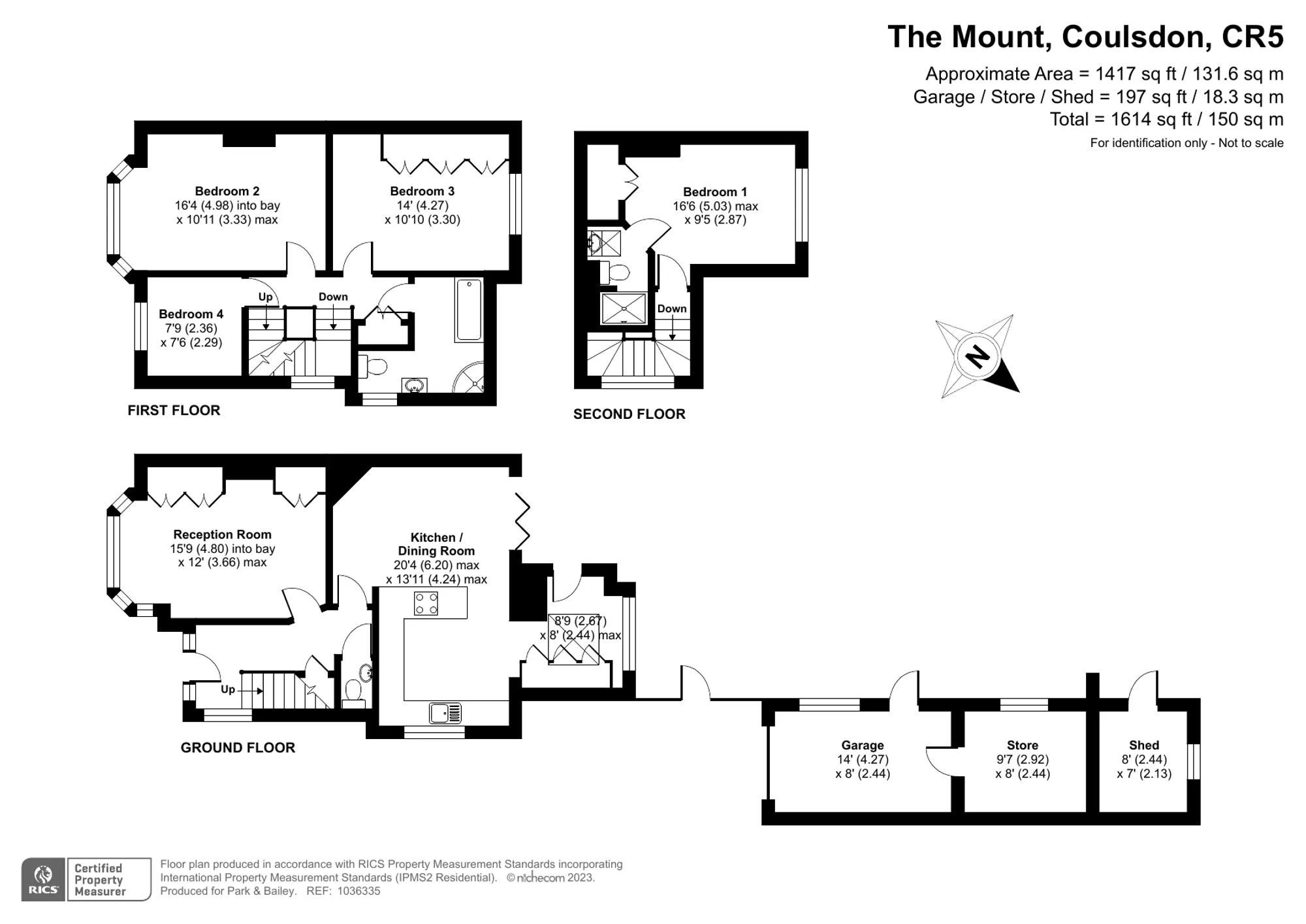 4 bed semi-detached house for sale in The Mount, Coulsdon - Property floorplan