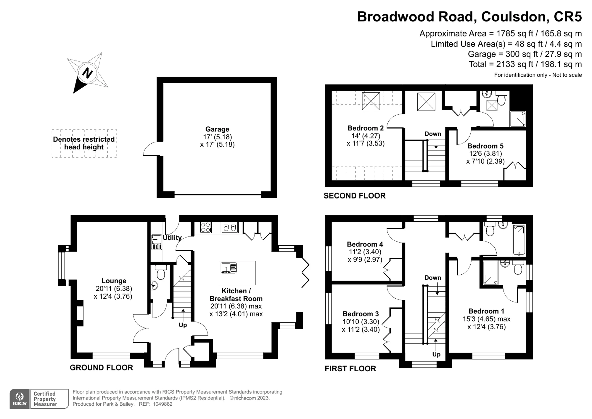 5 bed detached house for sale in Broadwood Road, Coulsdon - Property floorplan