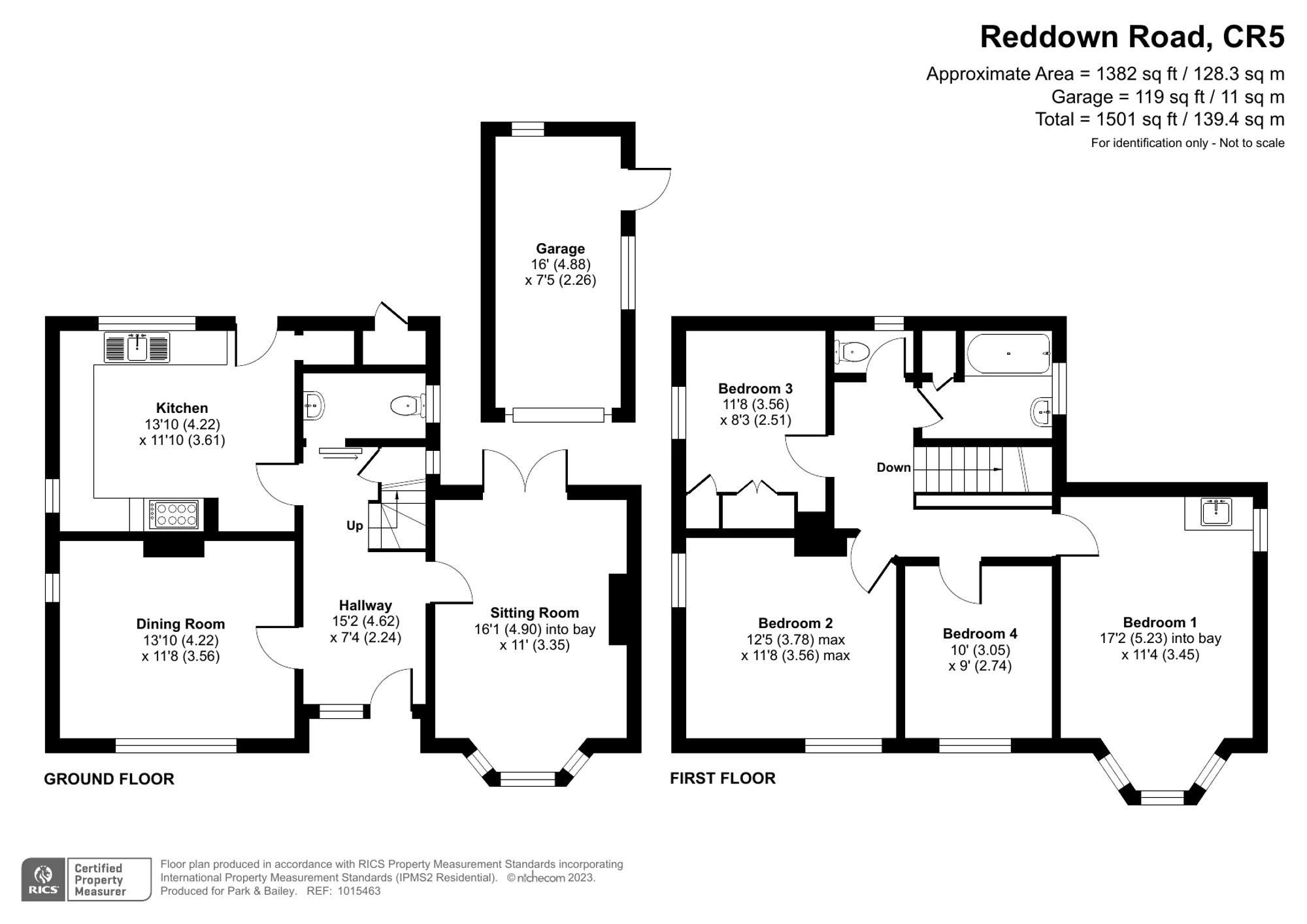 4 bed detached house for sale in Reddown Road, Coulsdon - Property floorplan