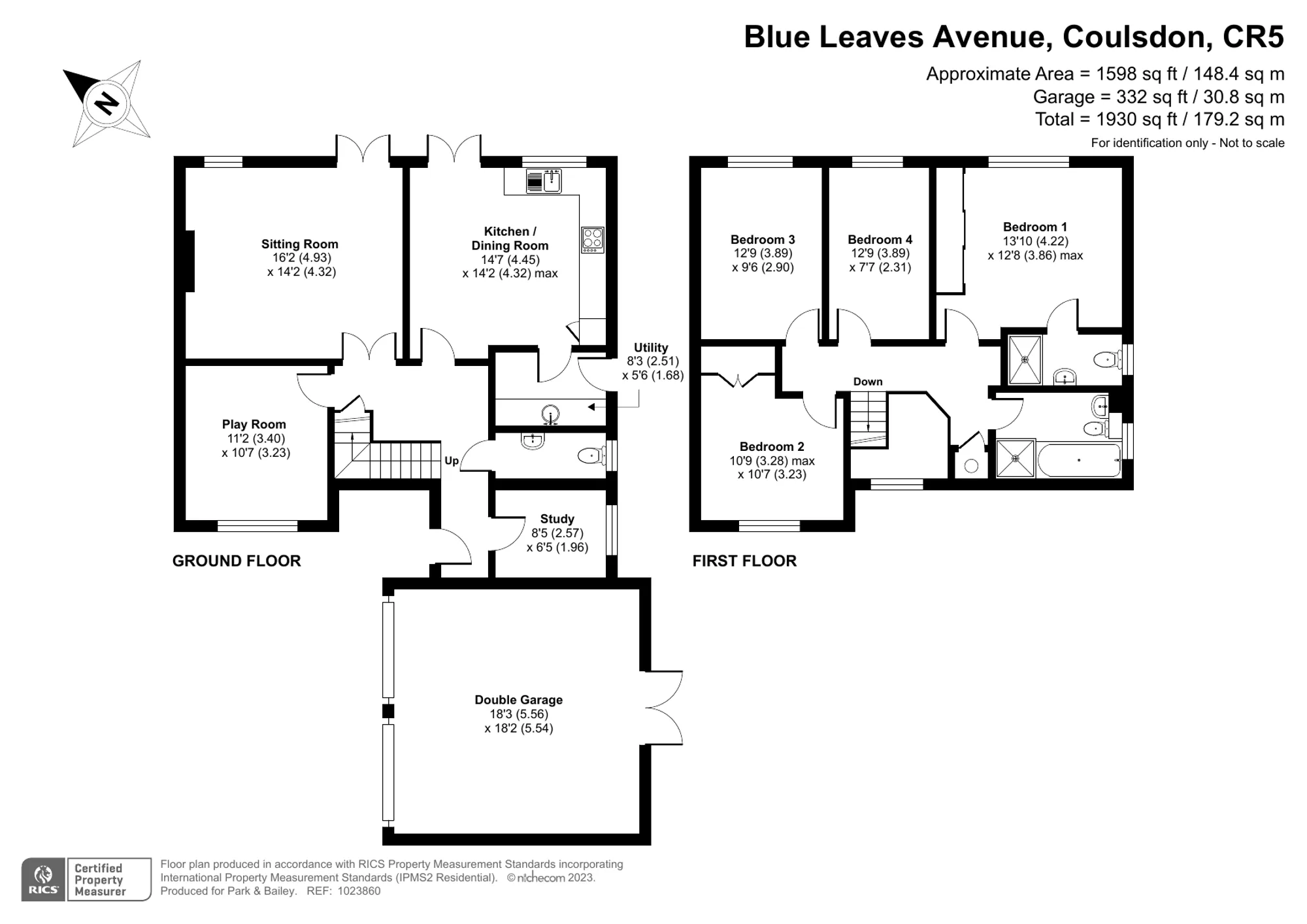 4 bed detached house for sale in Blue Leaves Avenue, Coulsdon - Property floorplan